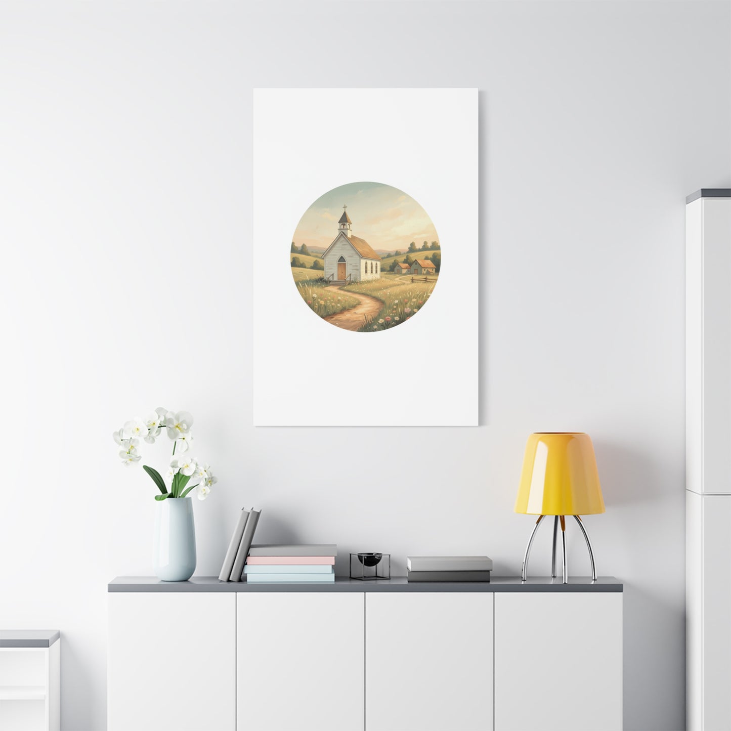 Country Church Matte Canvas, Stretched, 1.25"
