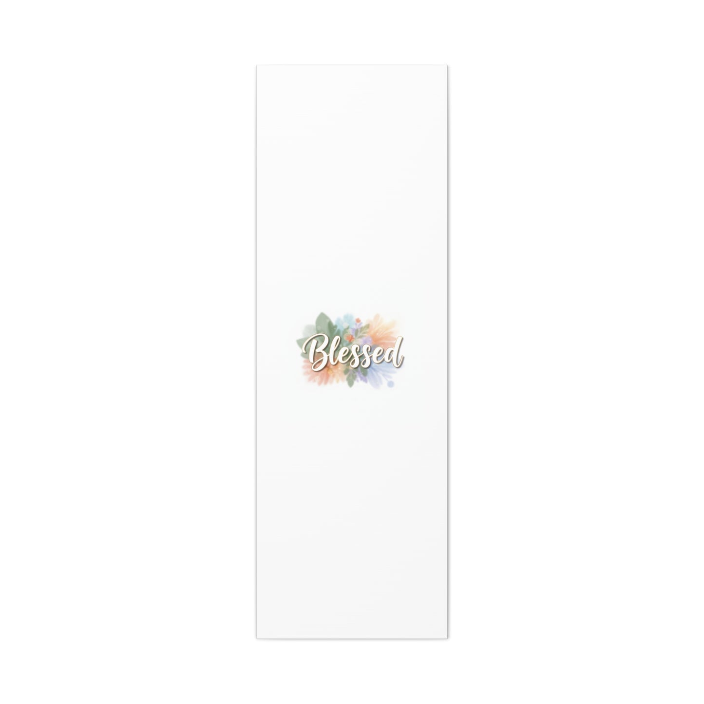 Blessed Floral Script Canvas