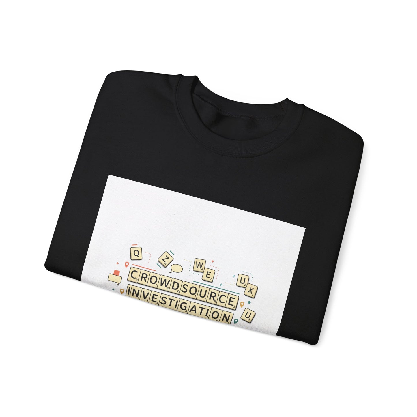 Crowdsource Investigation Crewneck Sweatshirt | pixel art gamer hoodie, indie RPG meme