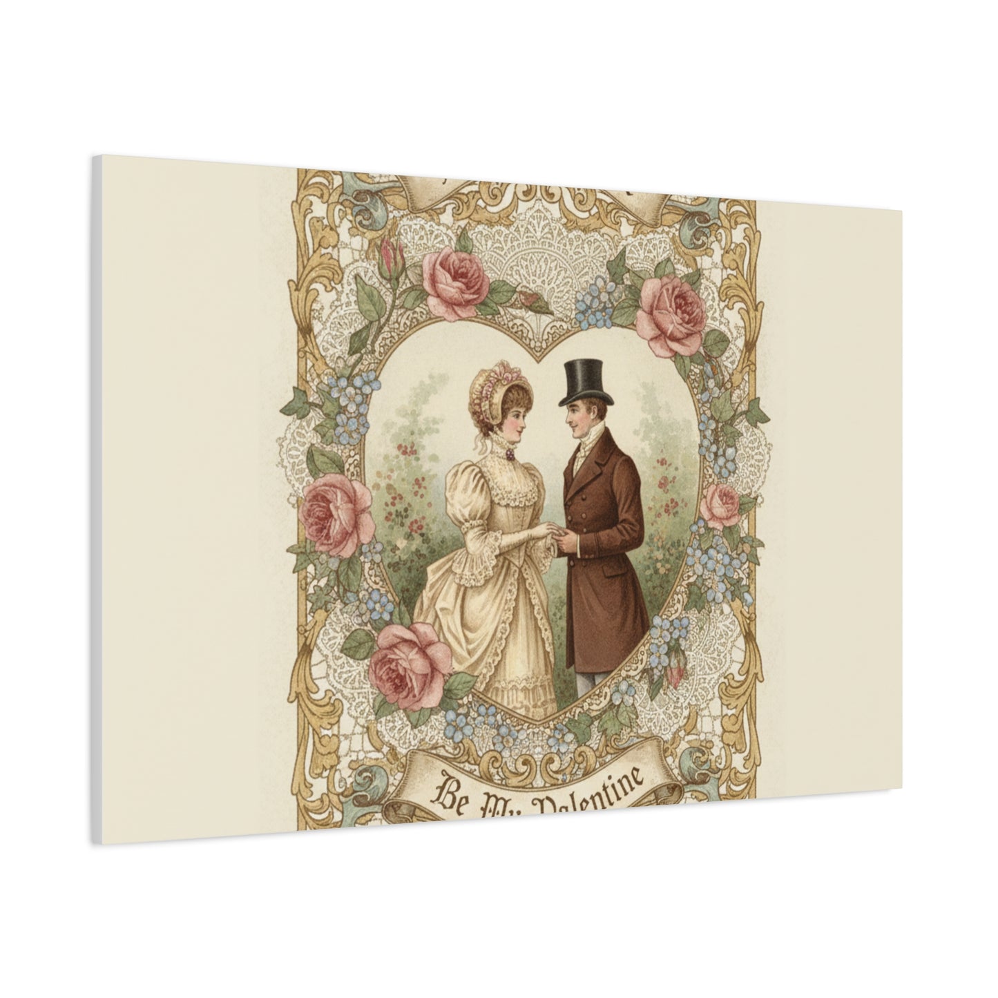 Victorian Valentine Print Canvas | Retro Americana, Vintage Romance