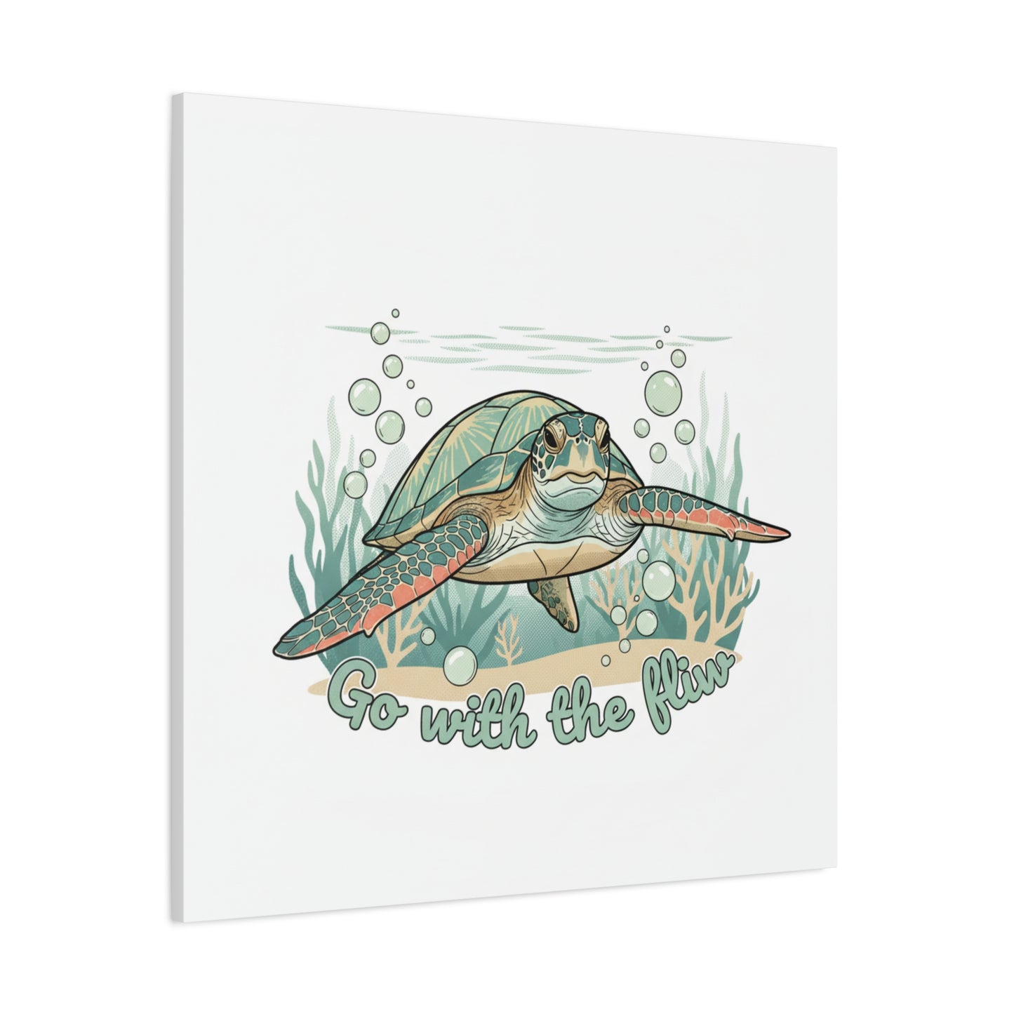 Go with the Flow Turtle Canvas