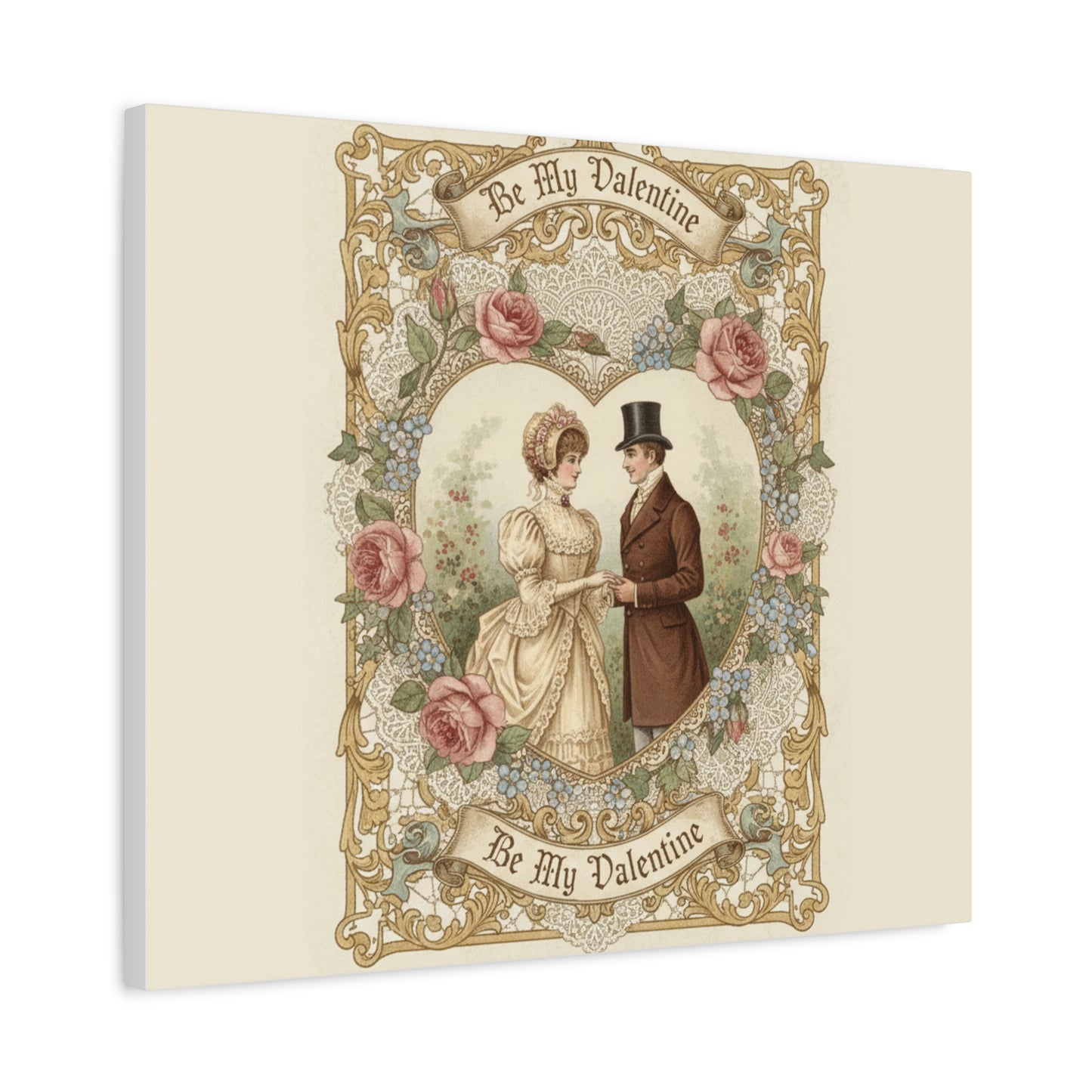 Victorian Valentine Print Canvas | Retro Americana, Vintage Romance