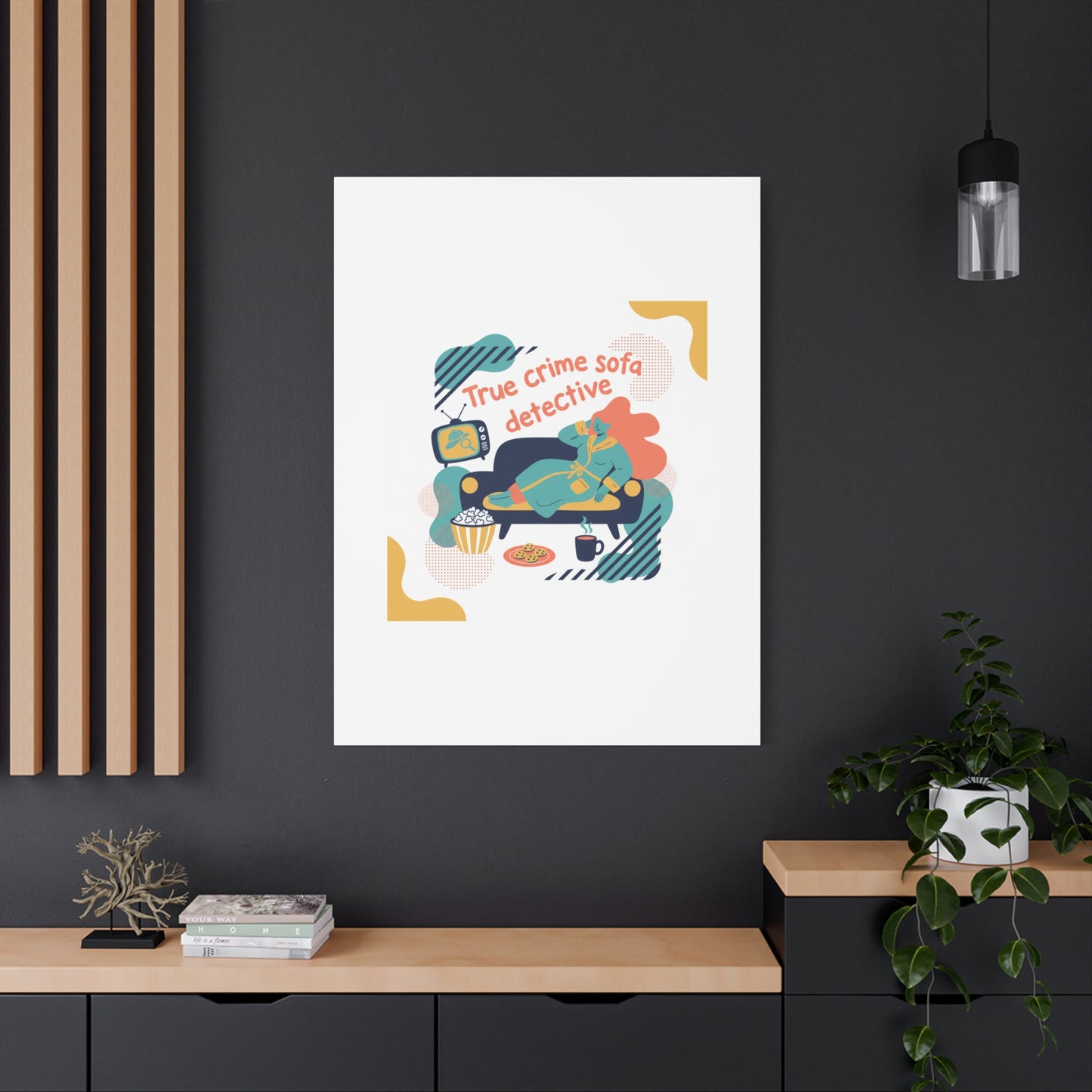 True Crime Sofa Detective Canvas