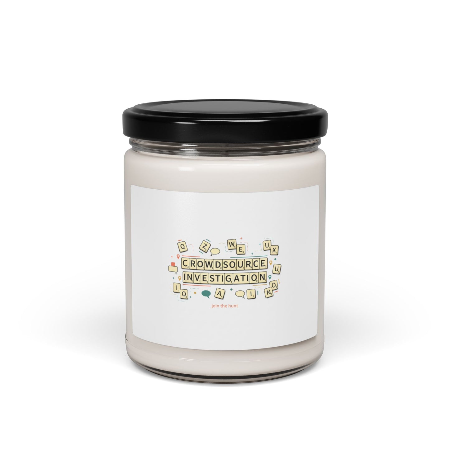 Crowdsource Investigation Candle | Gamer Desk Decor, Pixel Art HUD