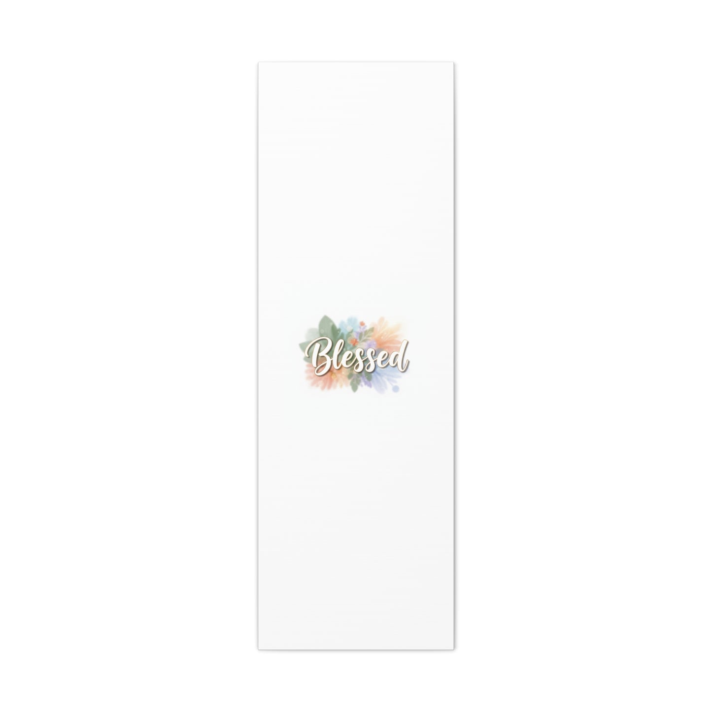 Blessed Floral Script Canvas