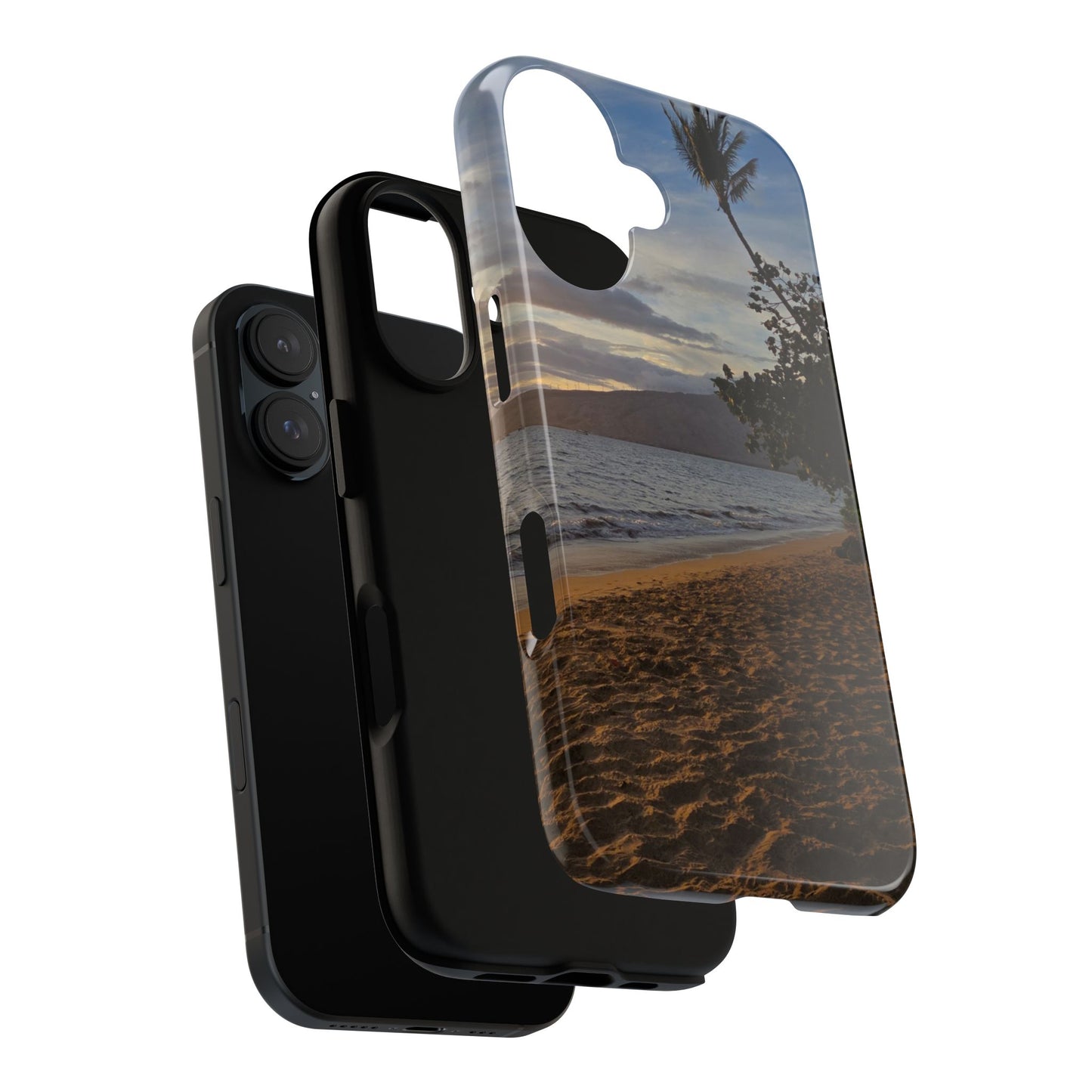 Tropical Beach Phone Case — Sunset Palm Shore Tough Case