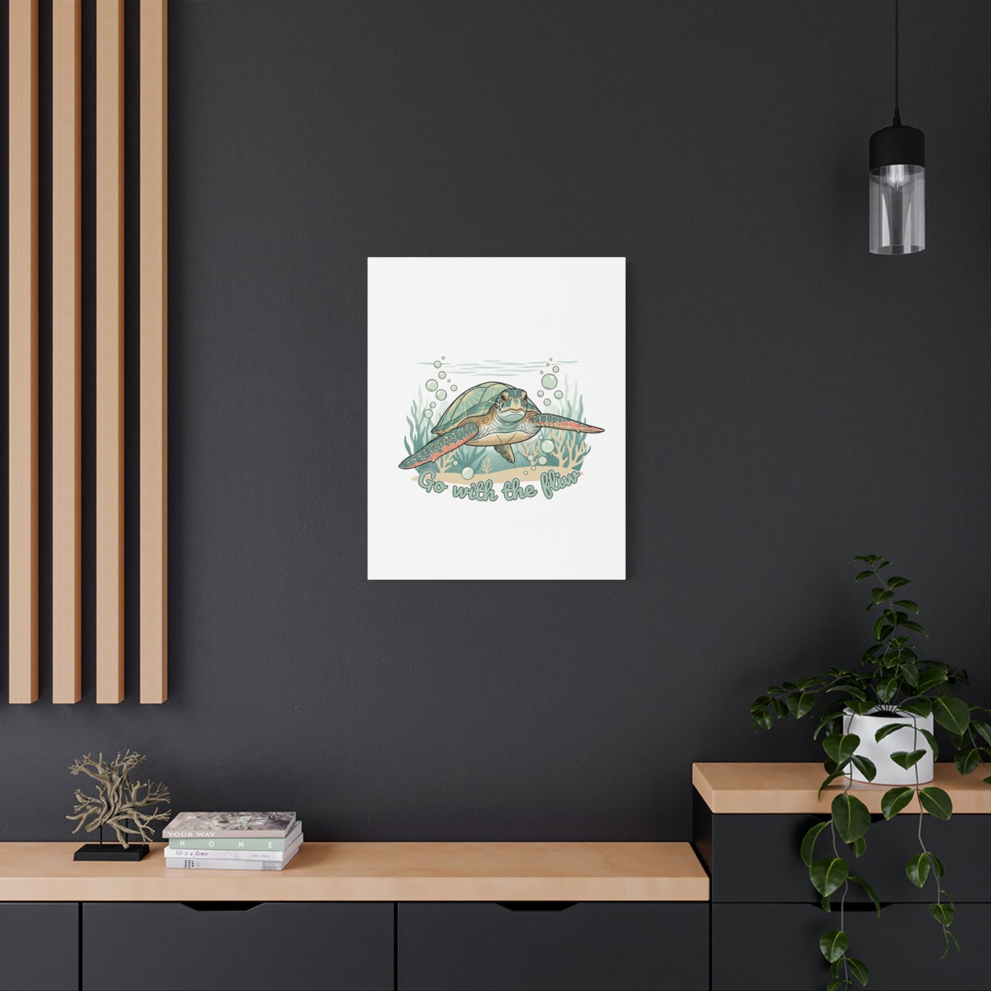Go with the Flow Turtle Canvas