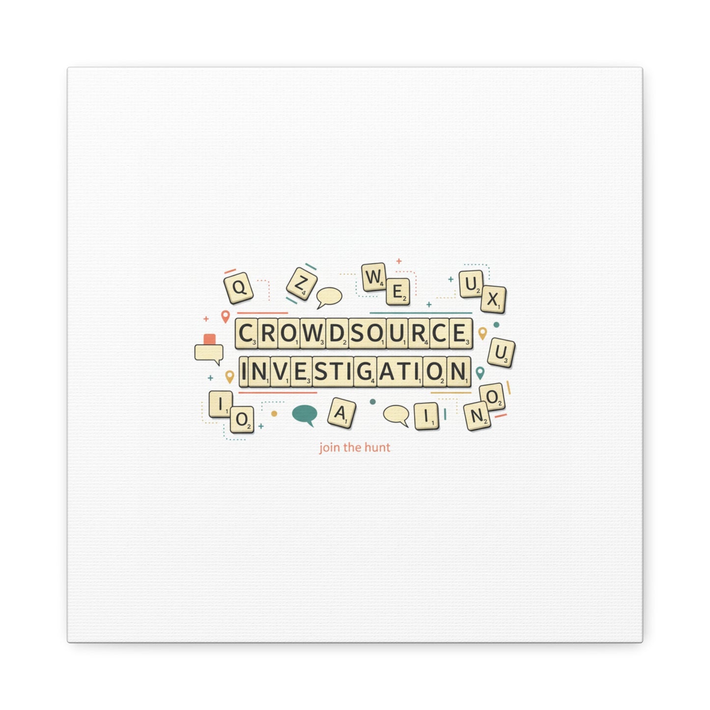 Crowdsource Investigation Canvas | Pixel Art, Gaming UI Wall Art