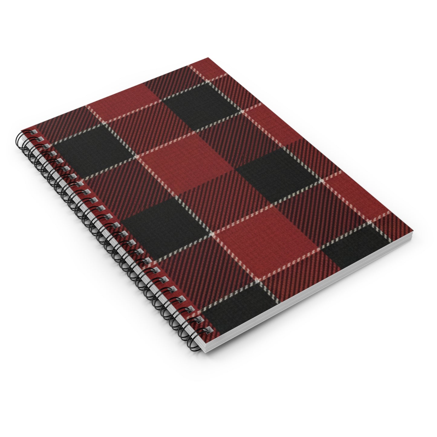 Red Buffalo Plaid Spiral Notebook – Ruled Lined Journal for Notes & Gifts