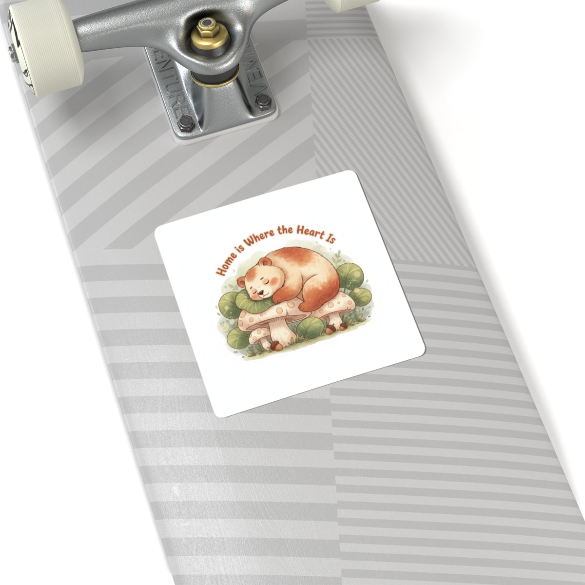 Cozy Sleeping Bear Sticker | cute critter sticker, winter forest art