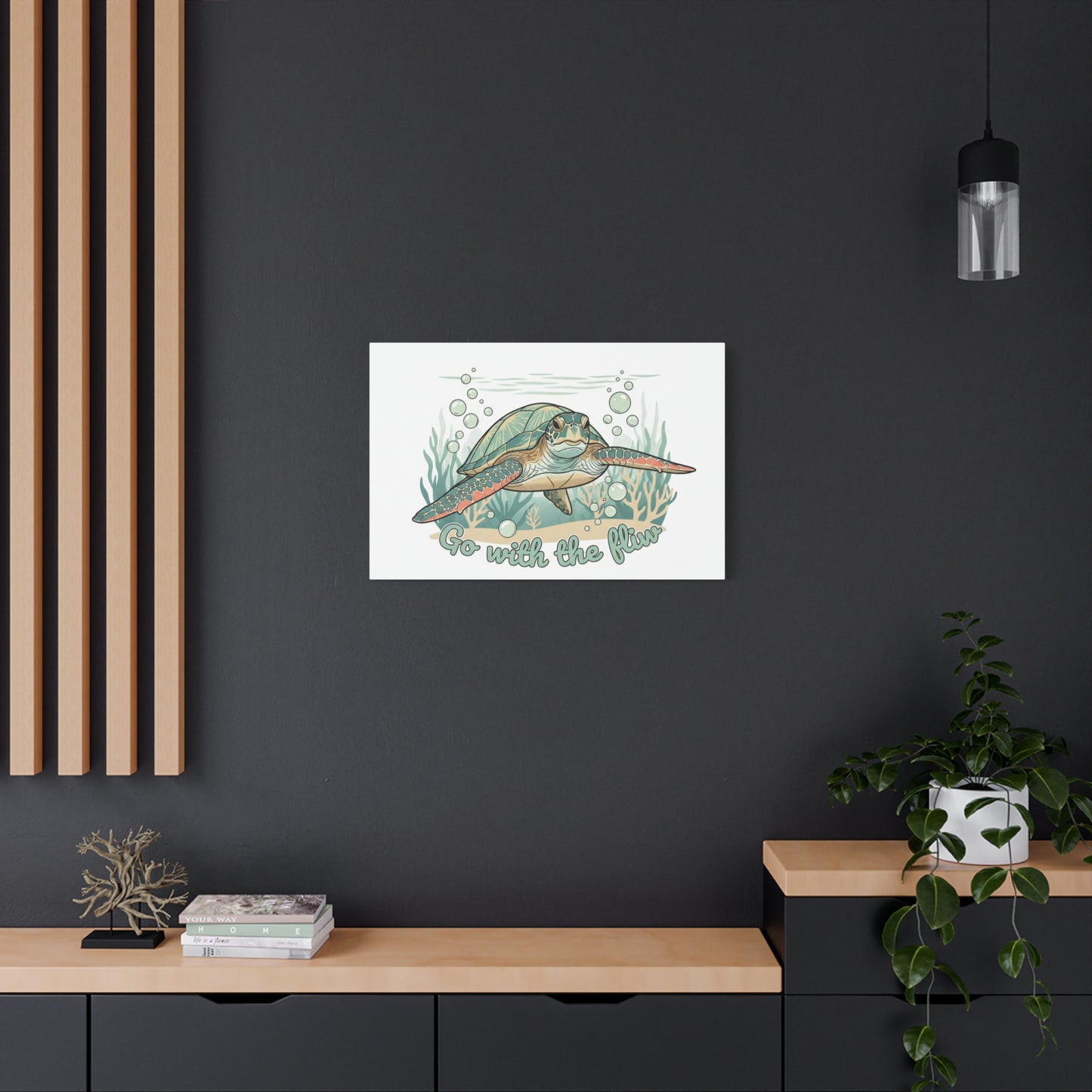 Go with the Flow Turtle Canvas