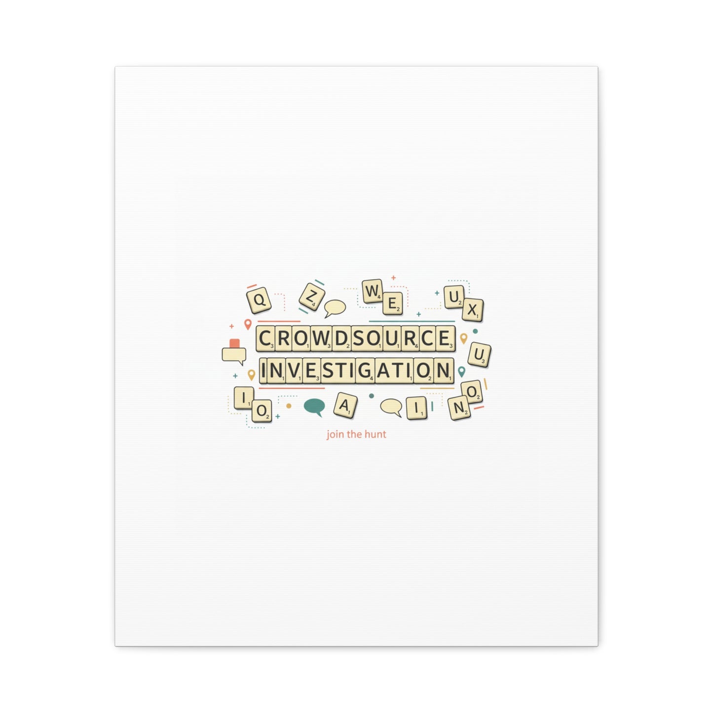 Crowdsource Investigation Canvas | Pixel Art, Gaming UI Wall Art