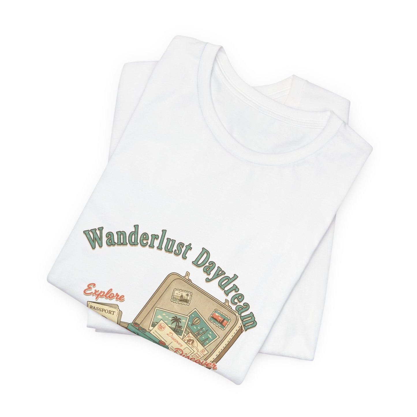 Wanderlust Daydreams Tee | retro travel stamp, postcard vintage tee