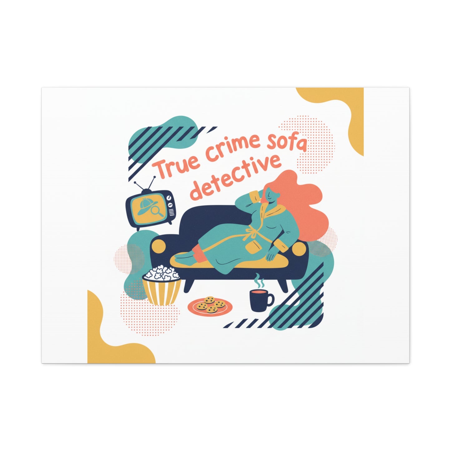 True Crime Sofa Detective Canvas
