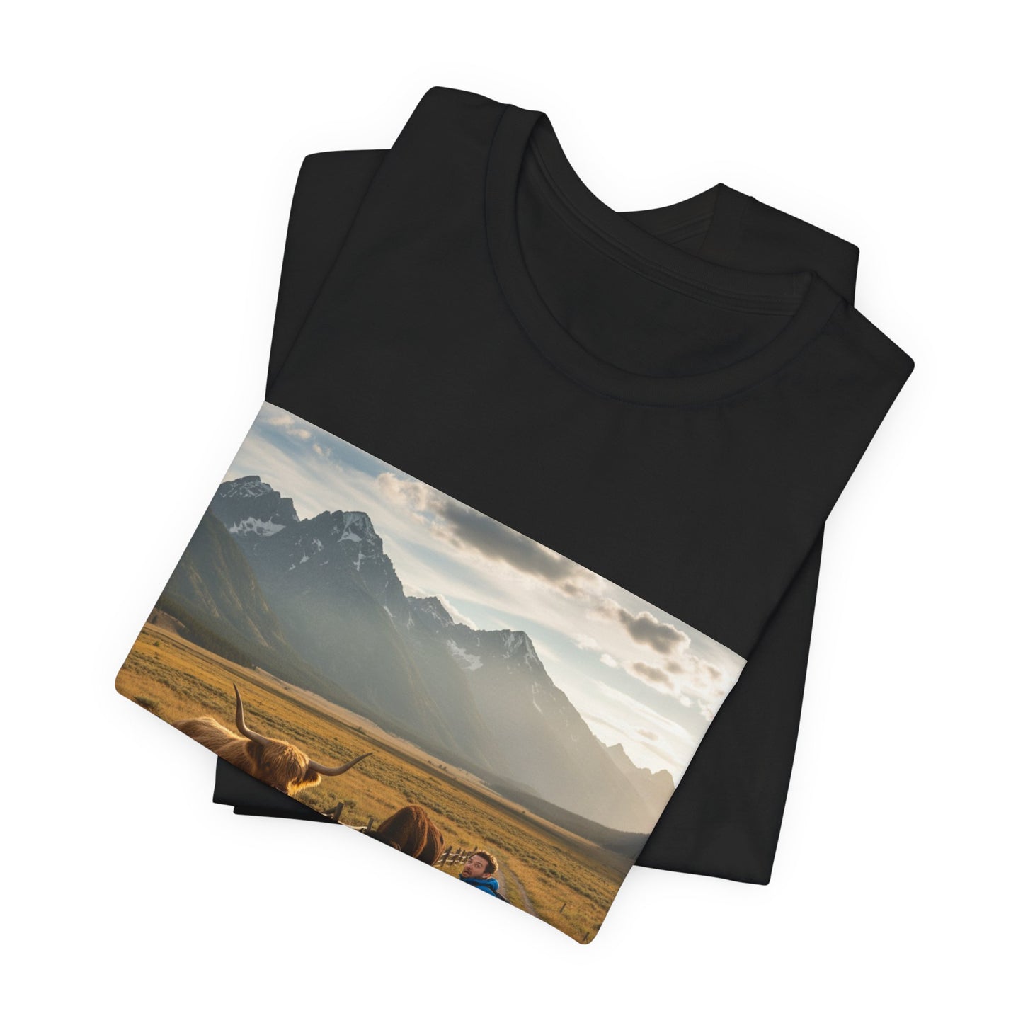 Chased by a Buffalo tee | cute sarcasm shirt, friendly sarcasm design