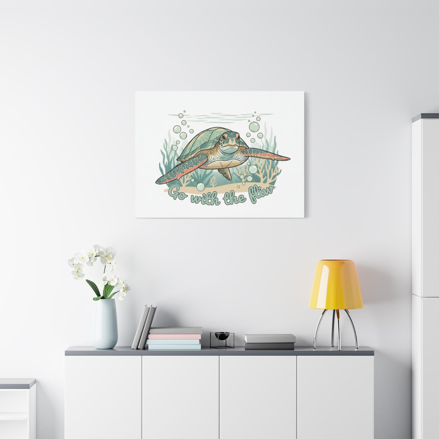Go with the Flow Turtle Canvas