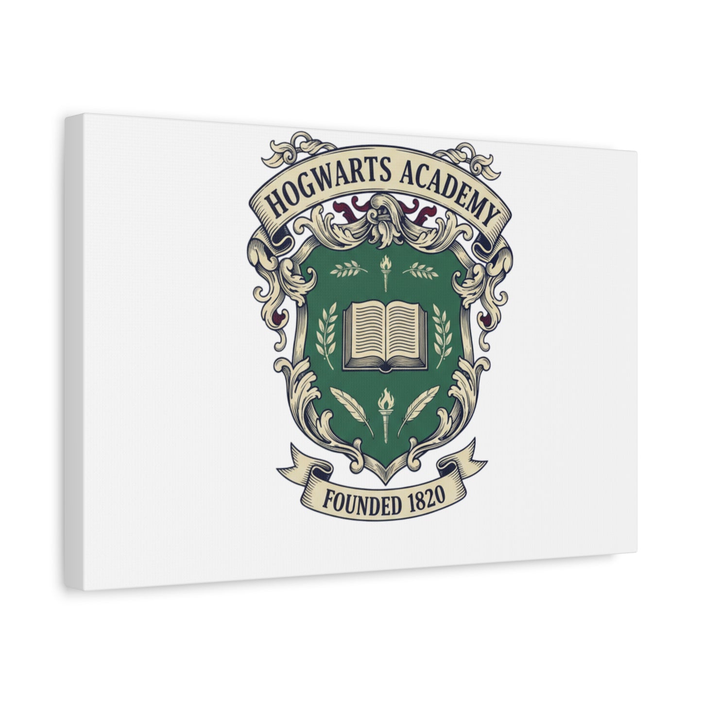 Hogwarts Ivy-Style Emblem Canvas | vintage club logo, old money crest