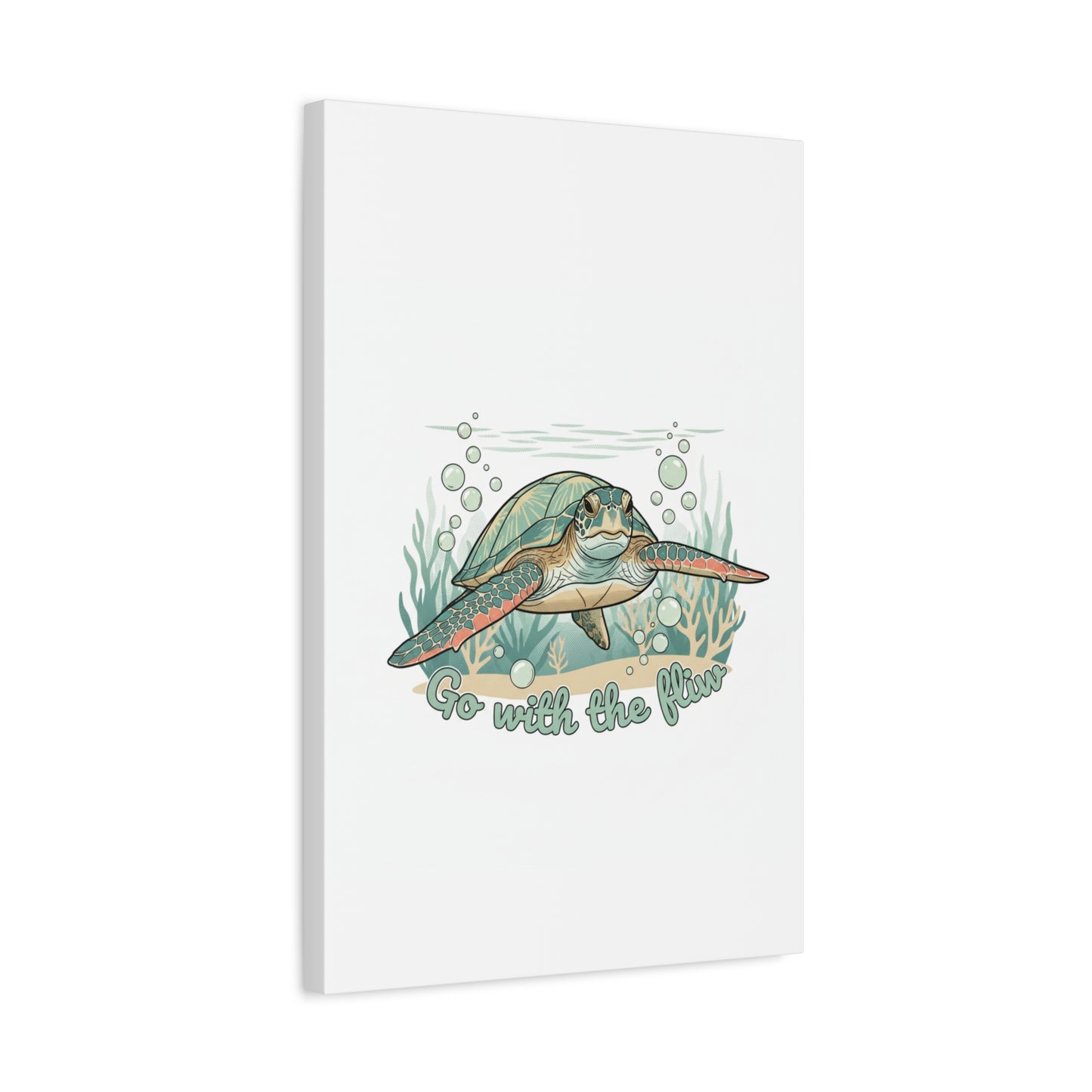 Go with the Flow Turtle Canvas