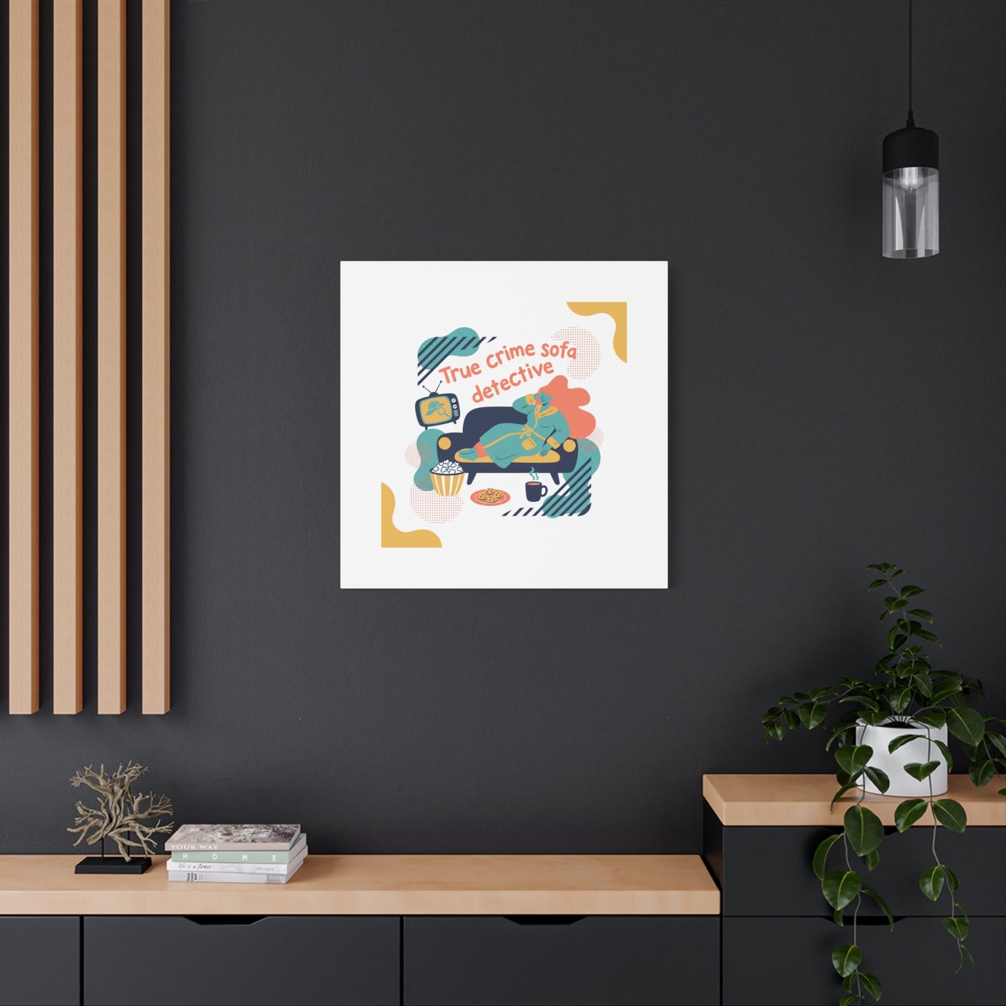 True Crime Sofa Detective Canvas
