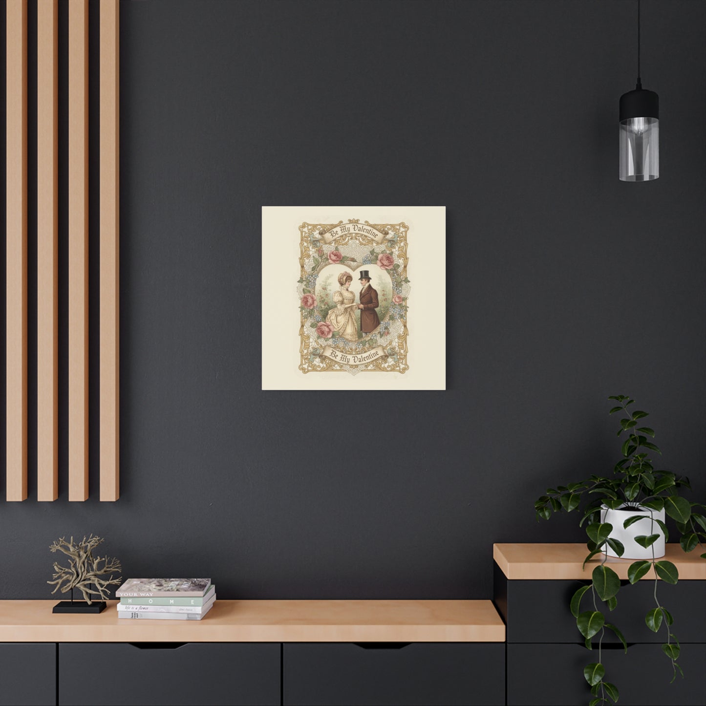 Victorian Valentine Print Canvas | Retro Americana, Vintage Romance