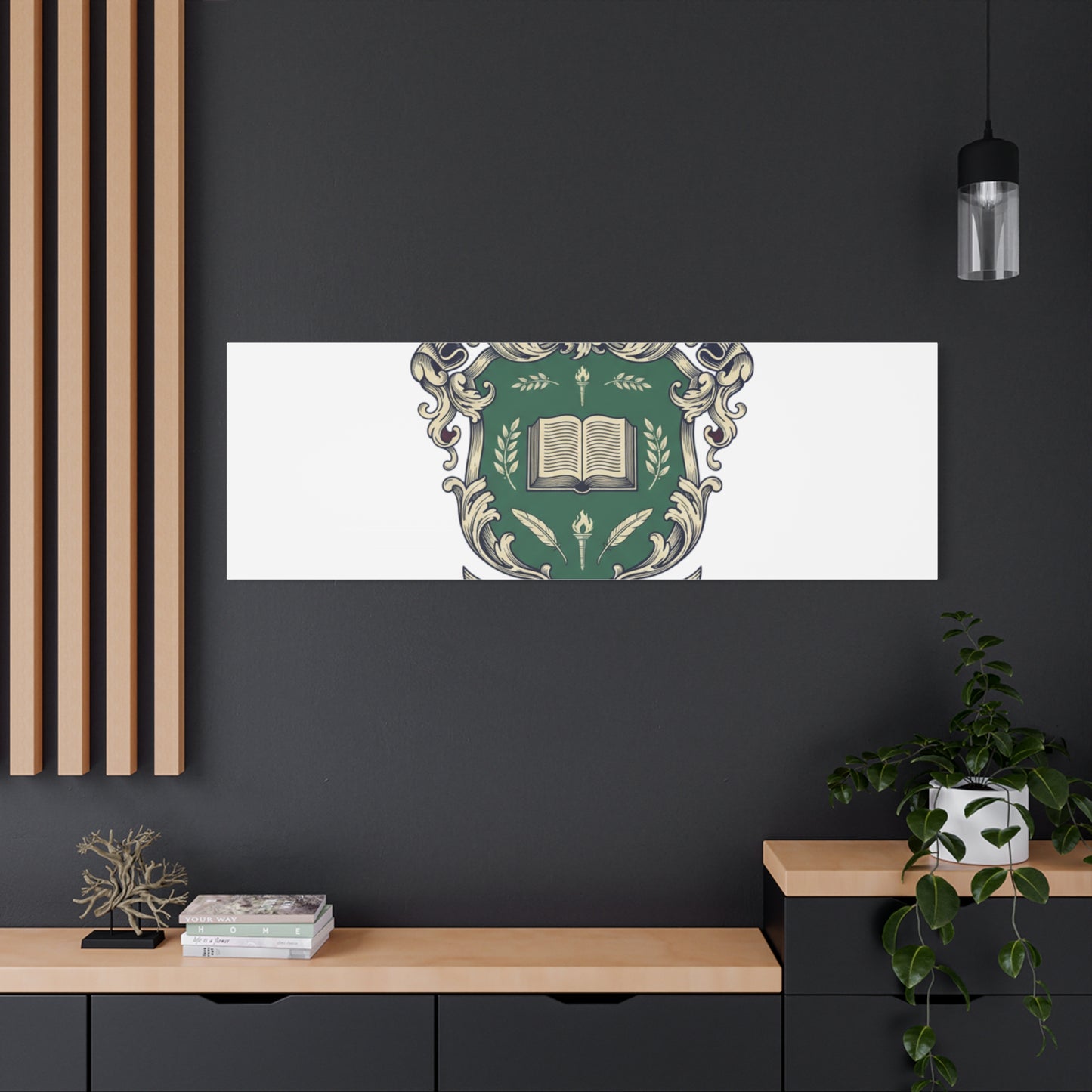 Hogwarts Ivy-Style Emblem Canvas | vintage club logo, old money crest