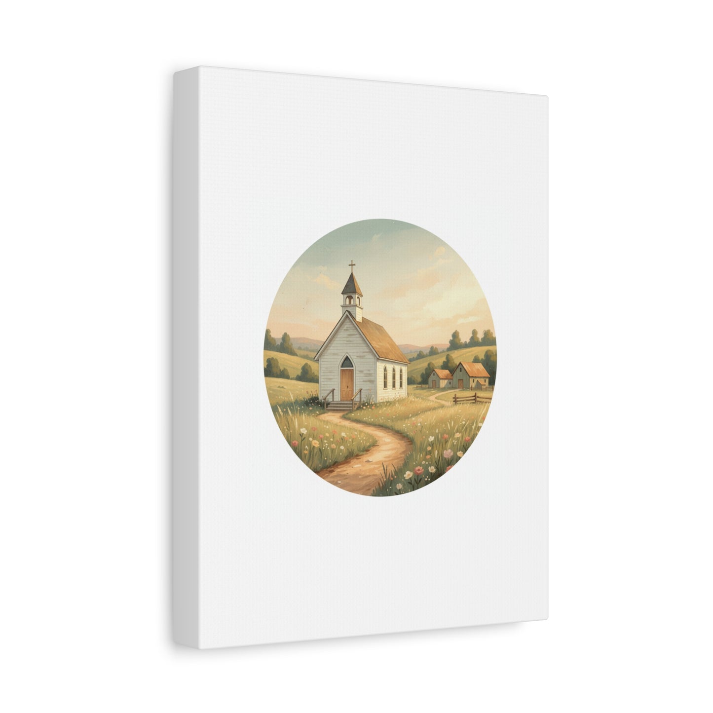 Country Church Matte Canvas, Stretched, 1.25"