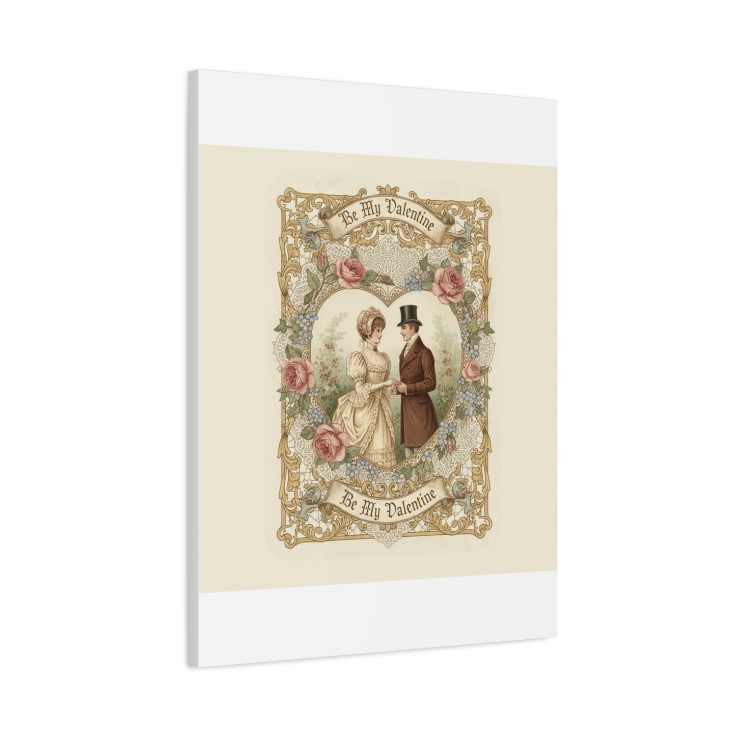 Victorian Valentine Print Canvas | Retro Americana, Vintage Romance