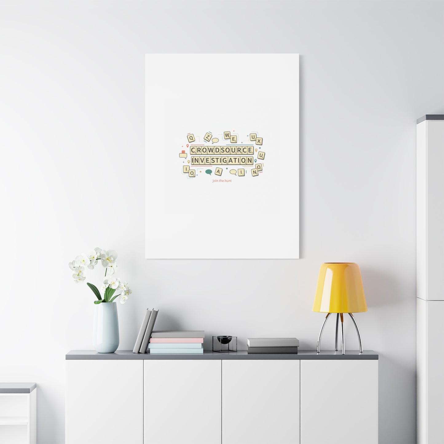 Crowdsource Investigation Canvas | Pixel Art, Gaming UI Wall Art