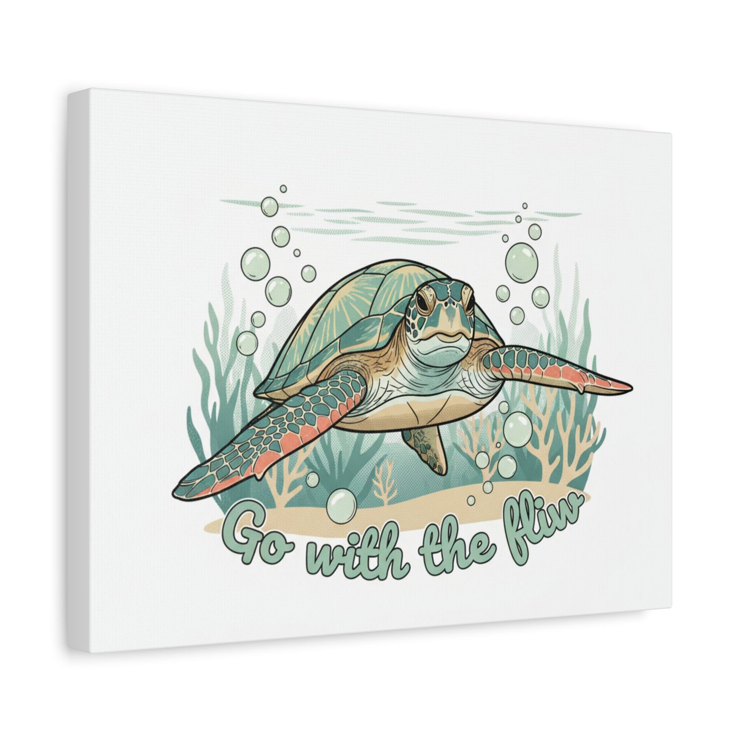 Go with the Flow Turtle Canvas