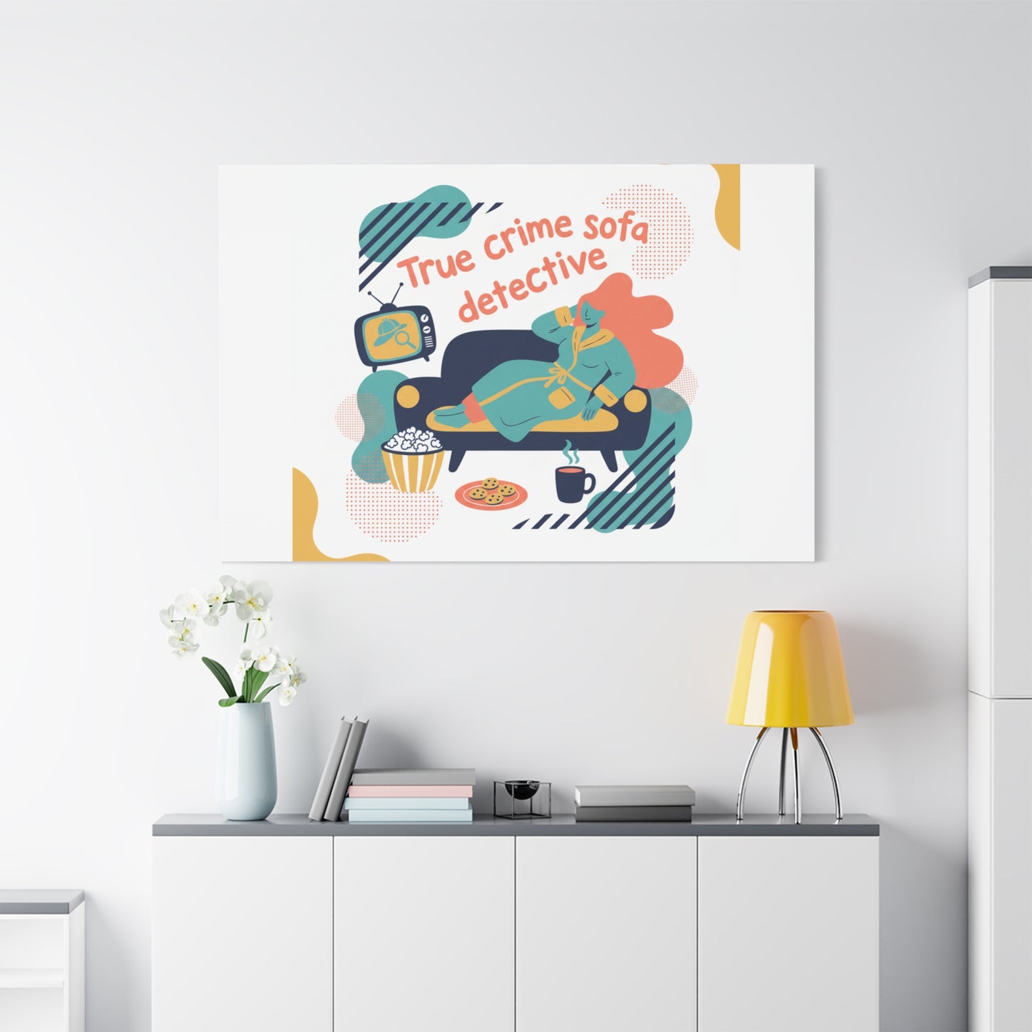 True Crime Sofa Detective Canvas