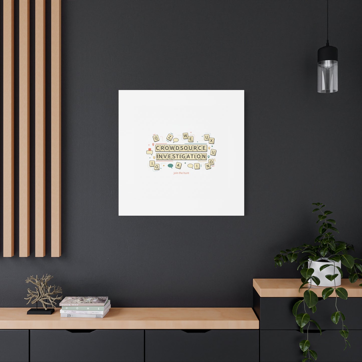 Crowdsource Investigation Canvas | Pixel Art, Gaming UI Wall Art