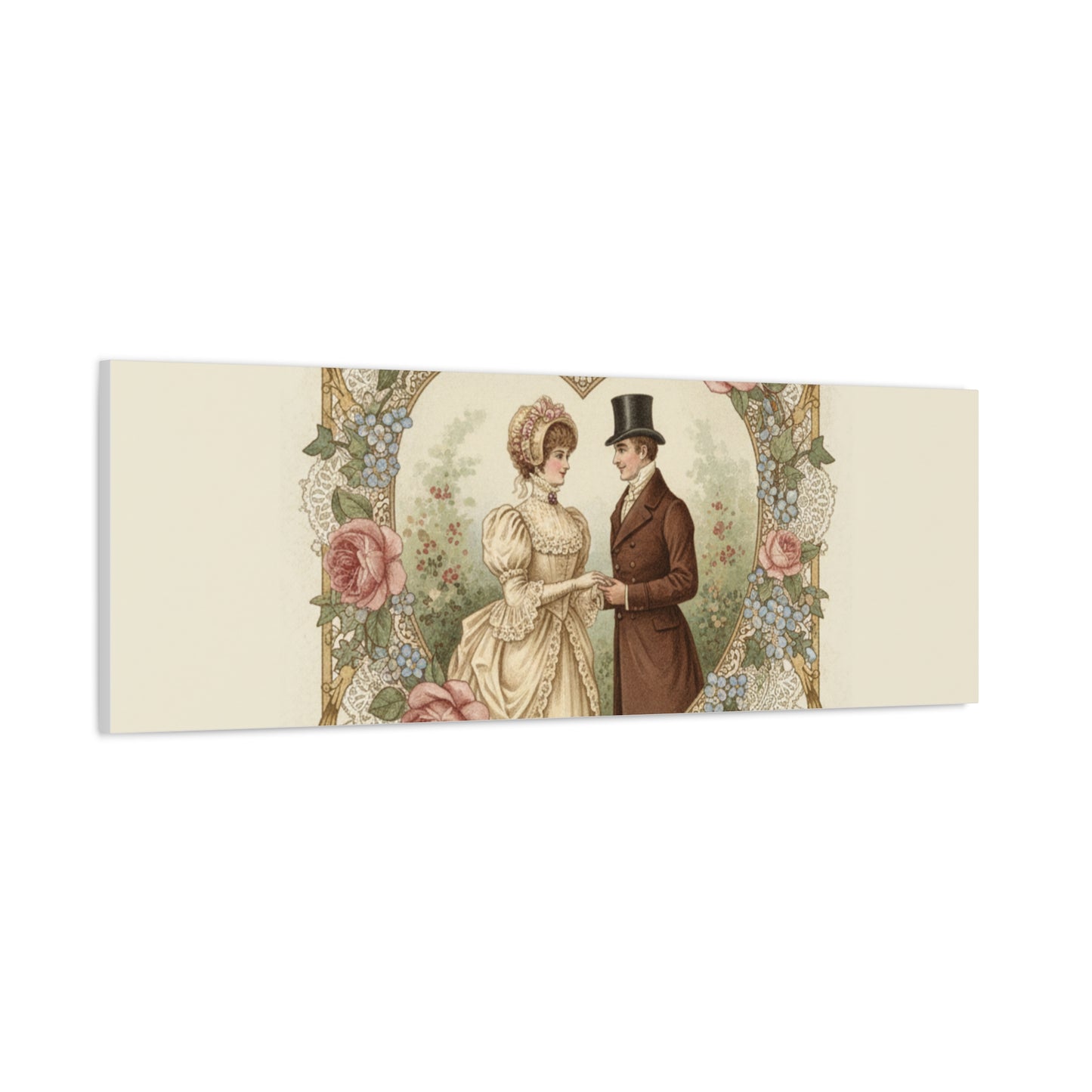 Victorian Valentine Print Canvas | Retro Americana, Vintage Romance