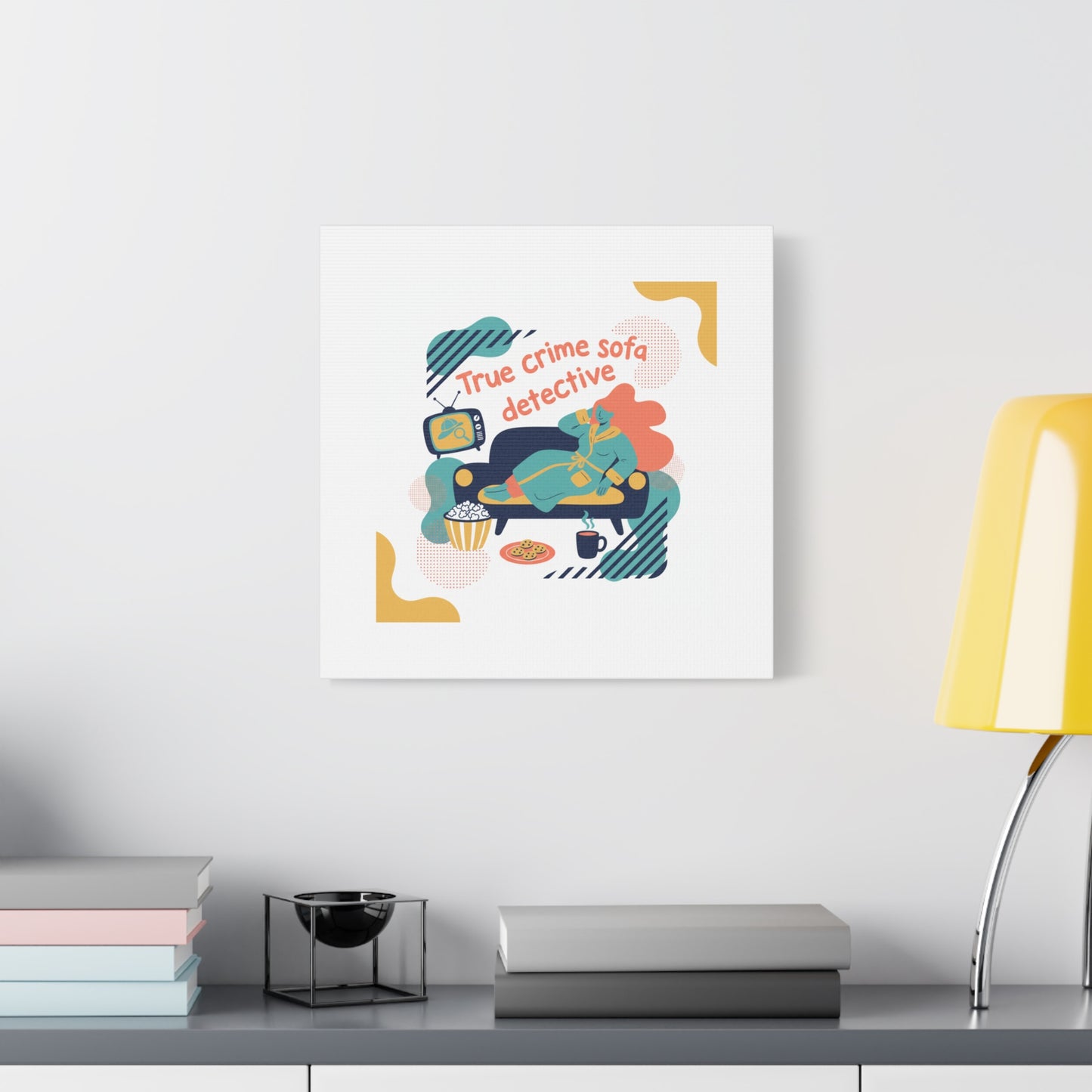 True Crime Sofa Detective Canvas