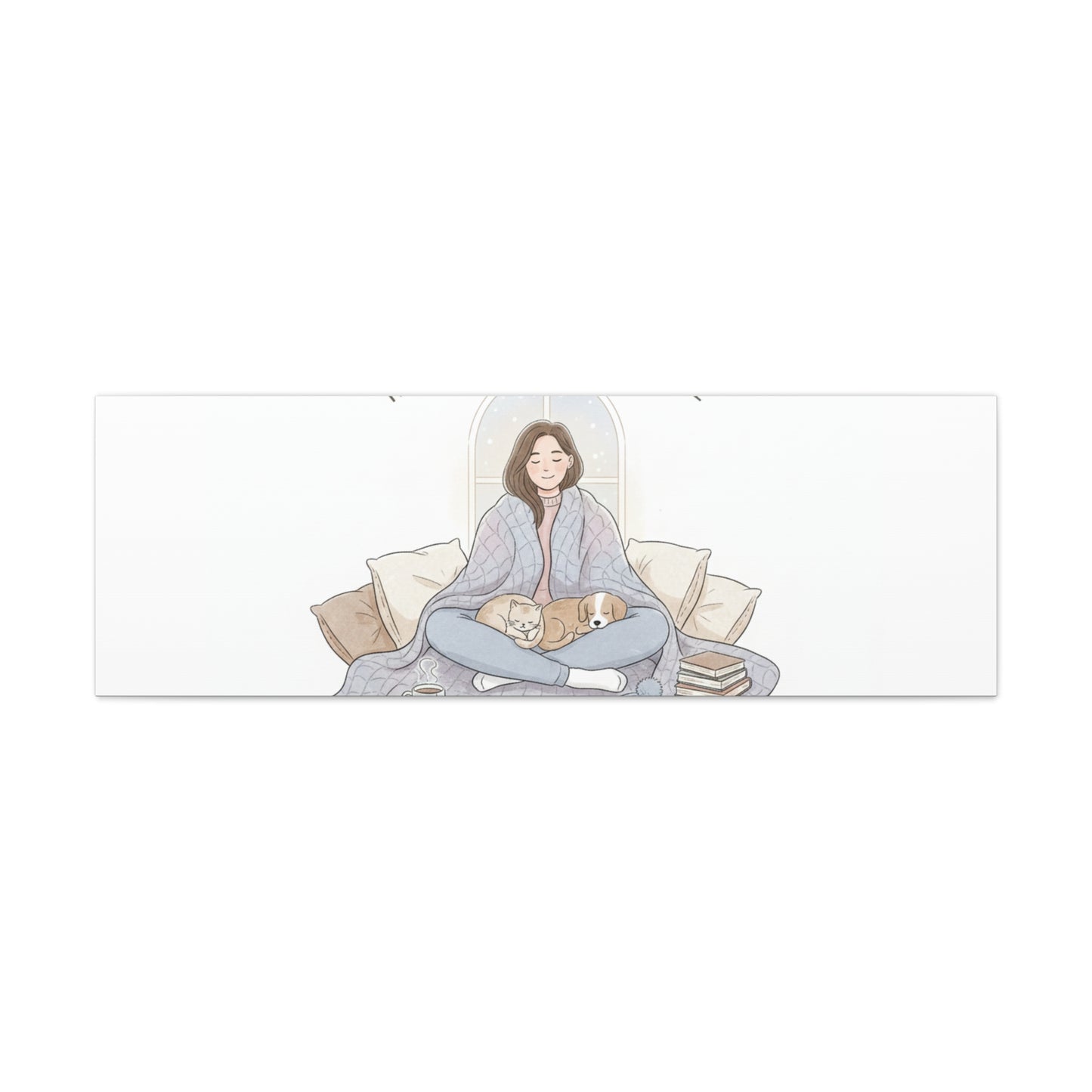 Home Is Where I Find Peace Canvas | Cozy Homebody Wall Art, Introvert Winter