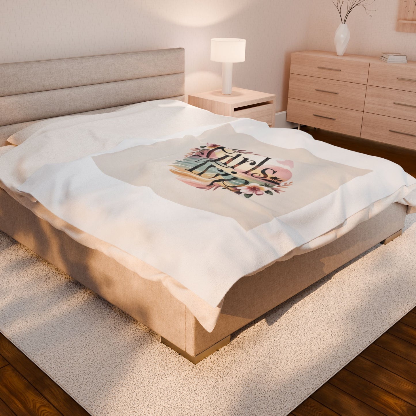Girls Trip  Blanket | pastel travel design, gentle affirmation