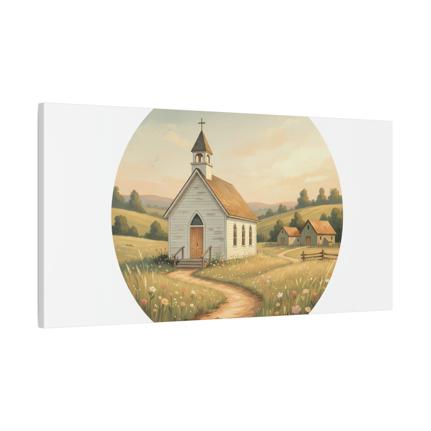 Country Church Matte Canvas, Stretched, 1.25"