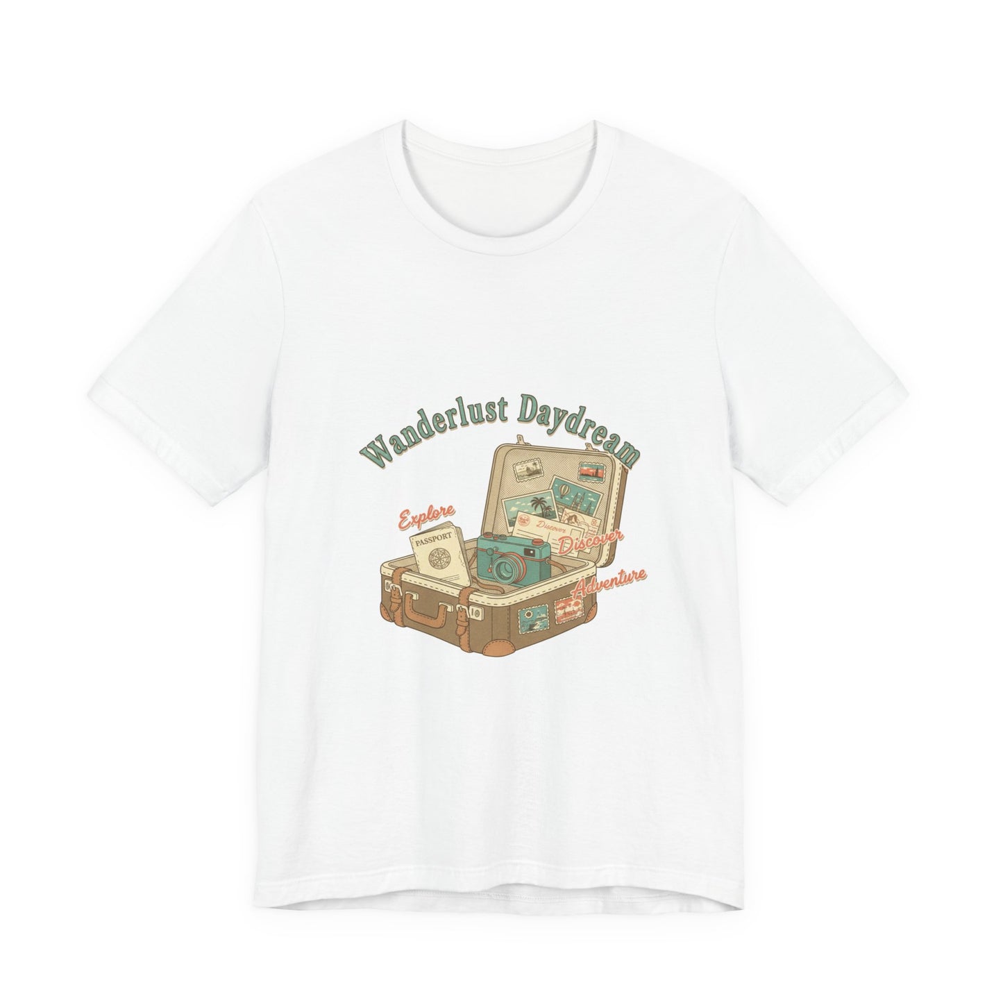 Wanderlust Daydreams Tee | retro travel stamp, postcard vintage tee