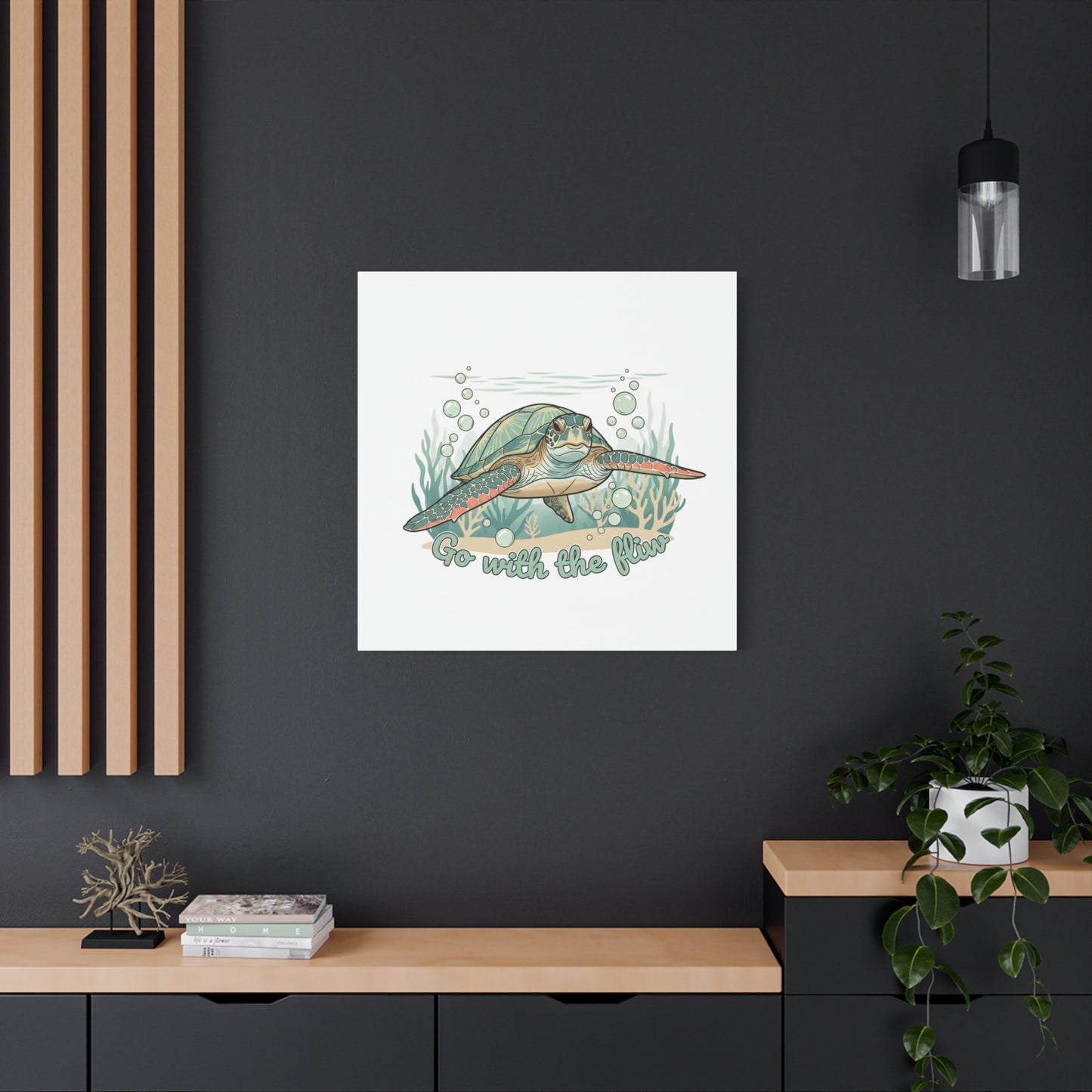 Go with the Flow Turtle Canvas