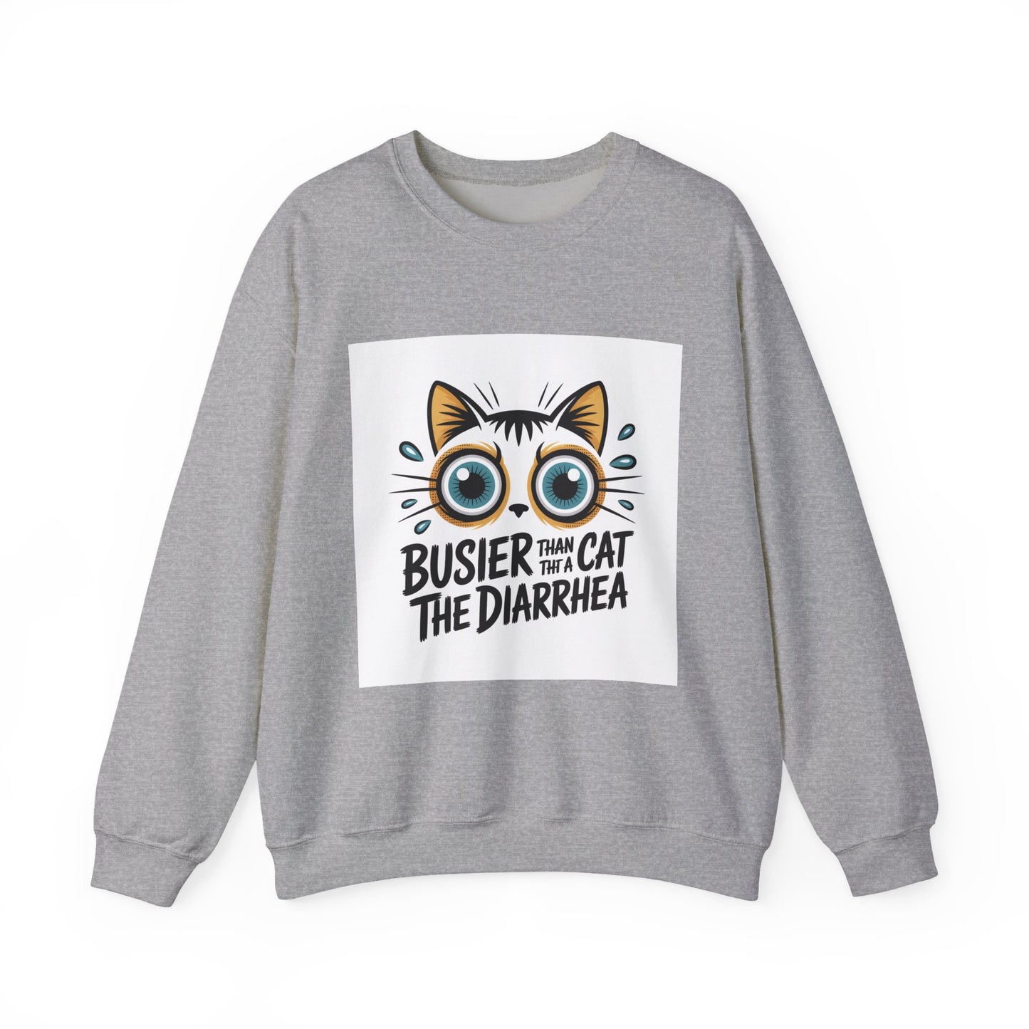 Funny Cat Illustration Sweatshirt