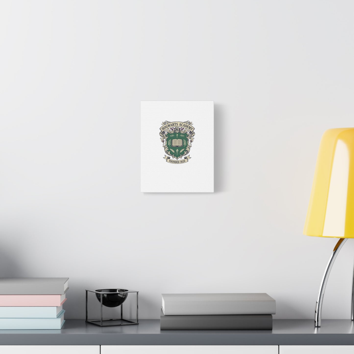 Hogwarts Ivy-Style Emblem Canvas | vintage club logo, old money crest
