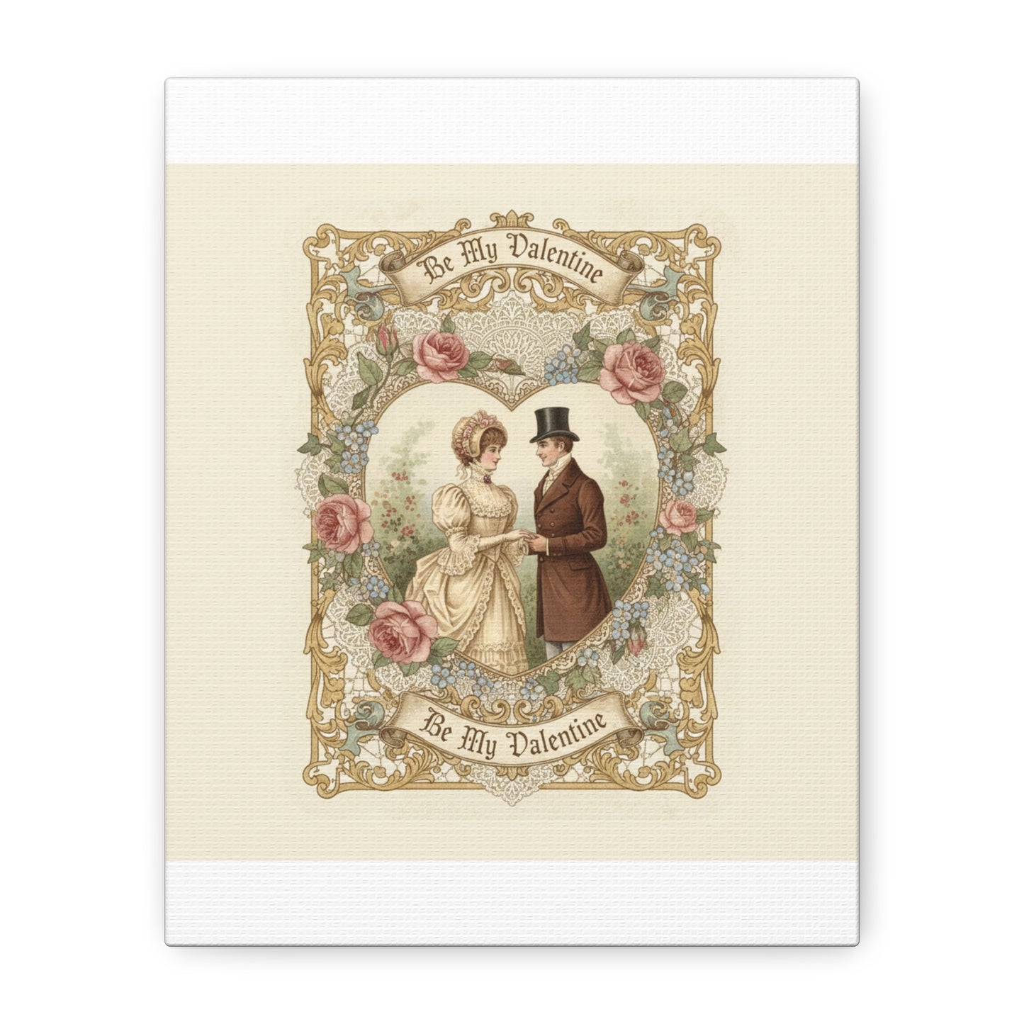 Victorian Valentine Print Canvas | Retro Americana, Vintage Romance