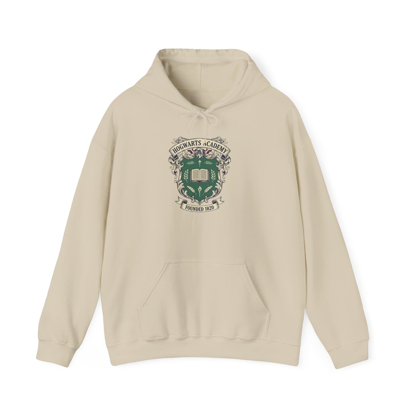Hogwarts Old Money Ivy-Style Emblem Hoodie | collegiate crest, vintage club logo