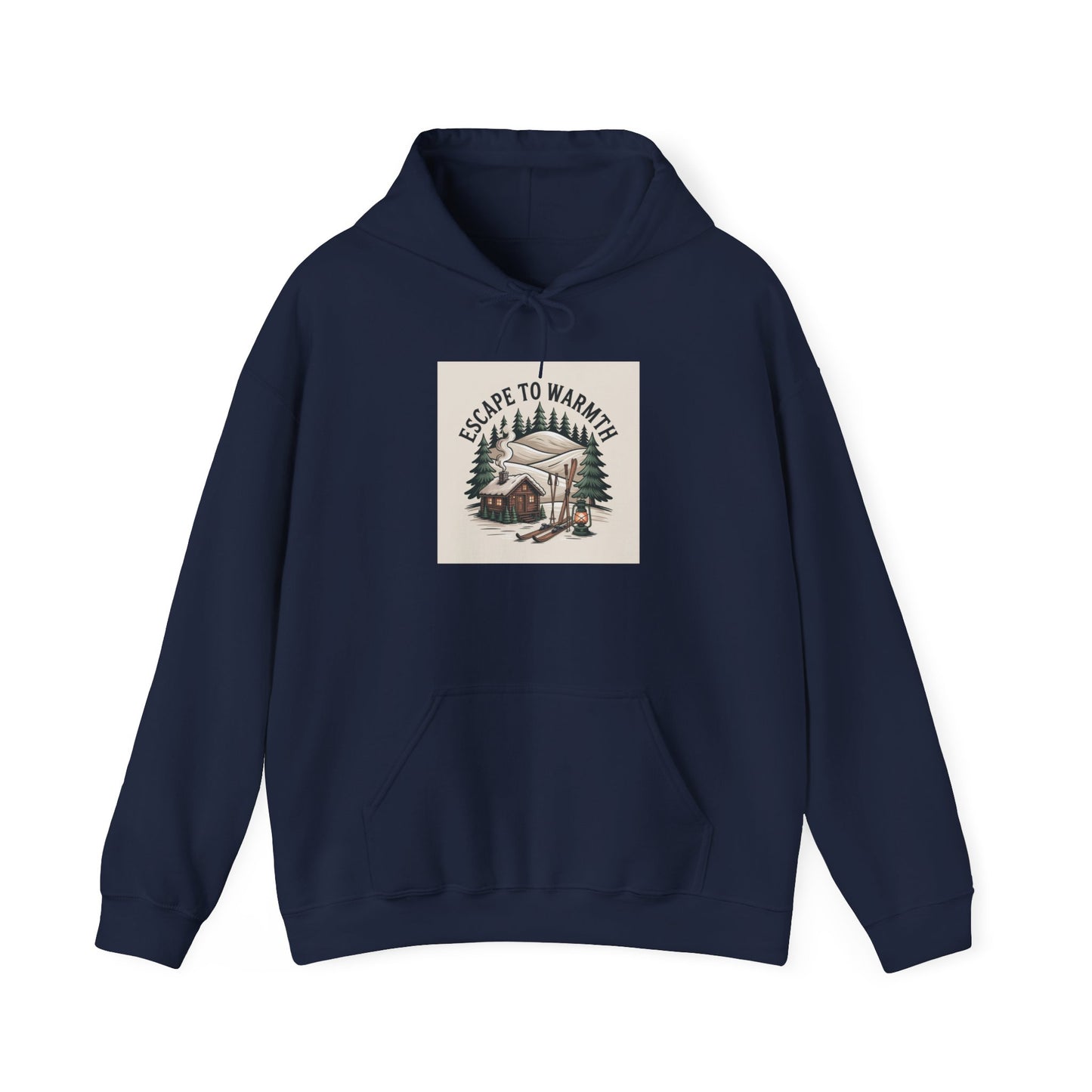 Escape to Warmth Cabin Hoodie | cozy lodge aesthetic, pine tree sweatshirt