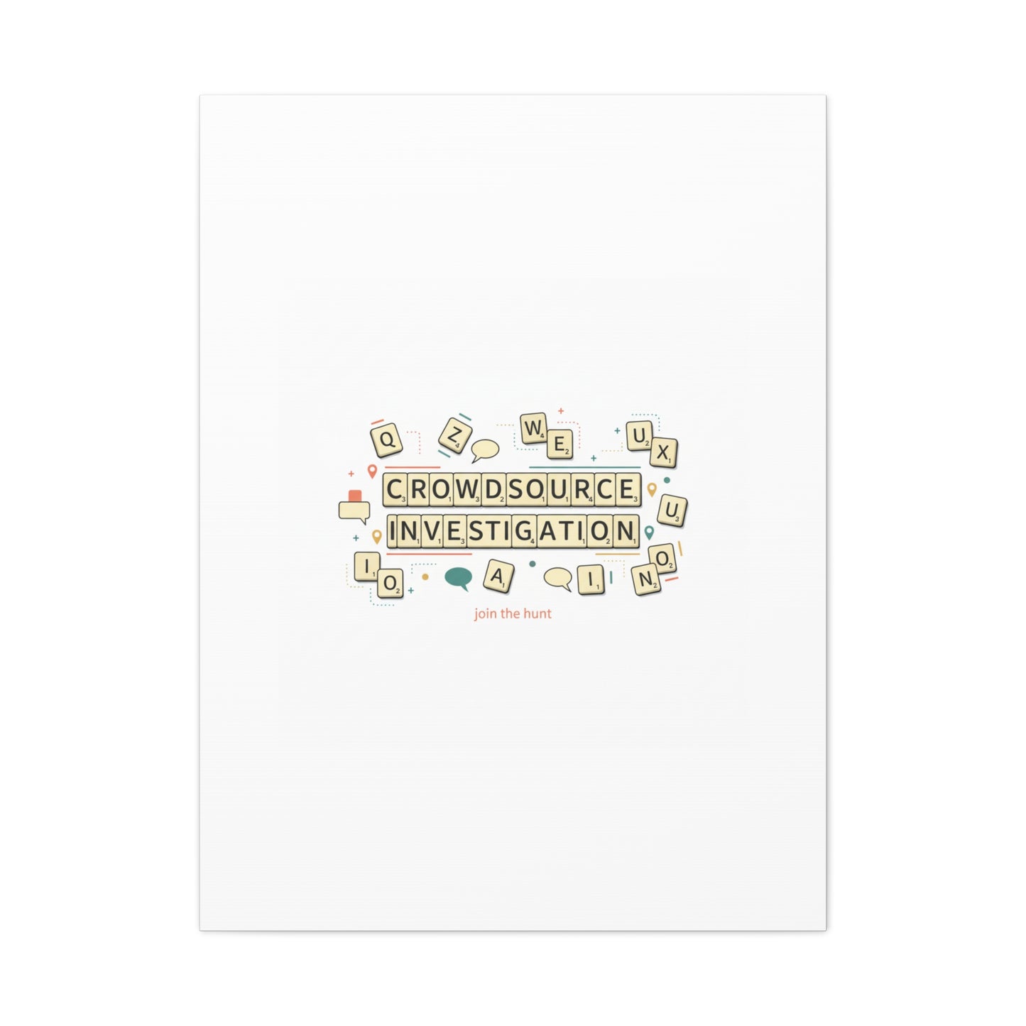 Crowdsource Investigation Canvas | Pixel Art, Gaming UI Wall Art