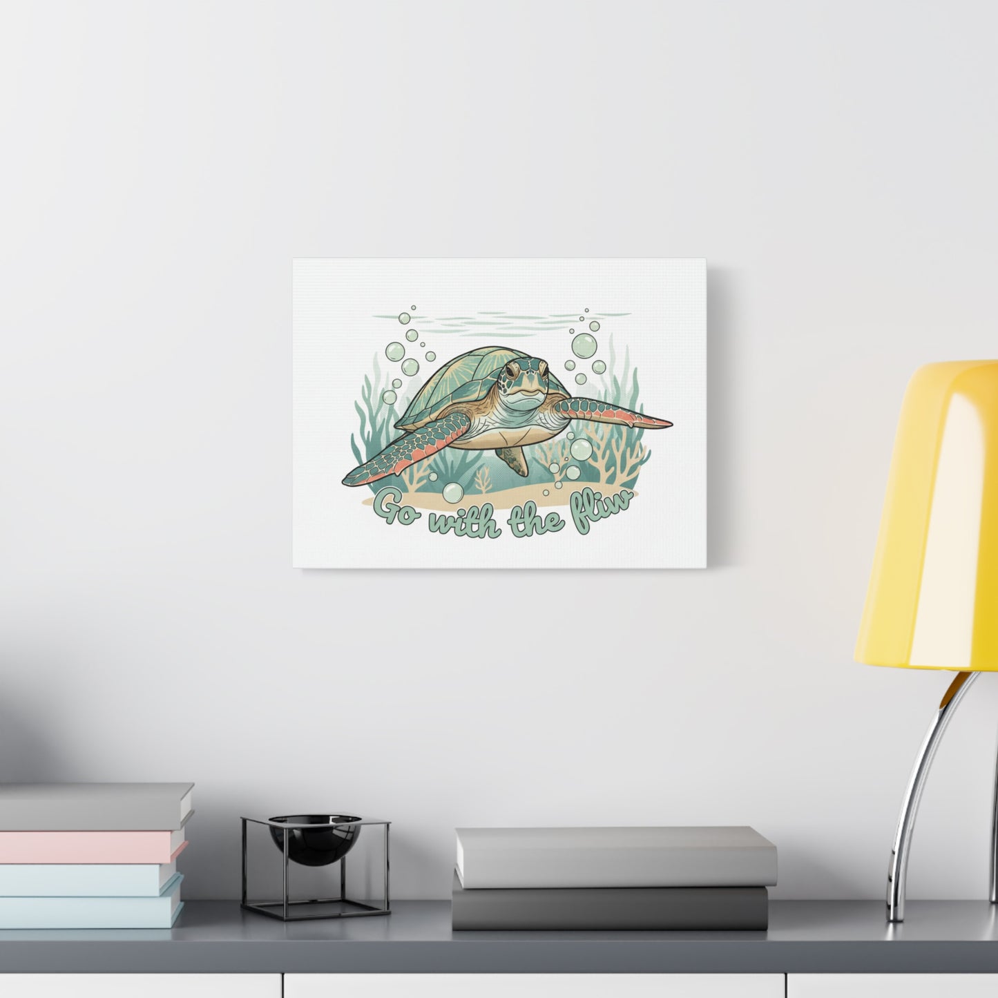 Go with the Flow Turtle Canvas