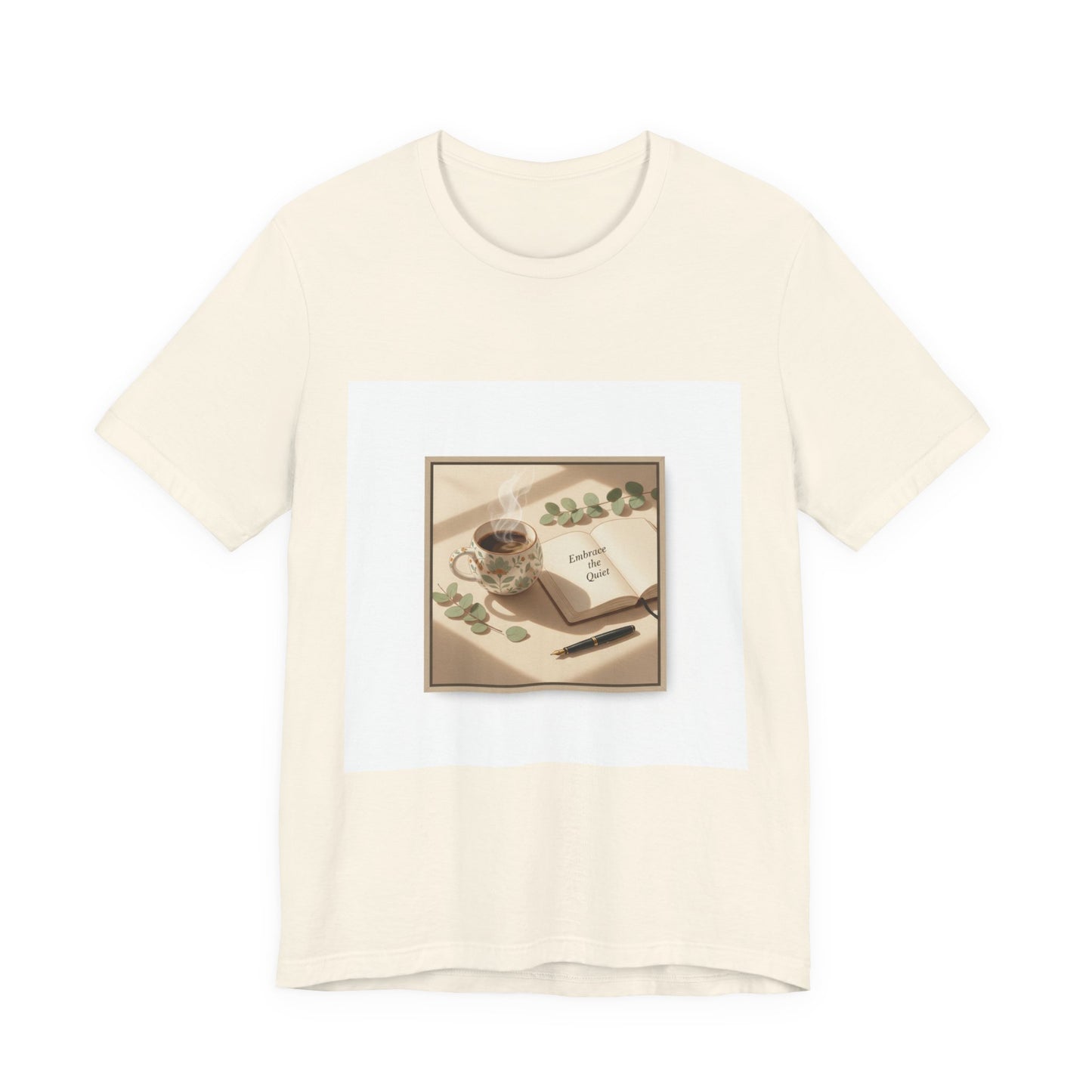 quiet mornings journaling tee | sunrise decor, minimalist coffee art