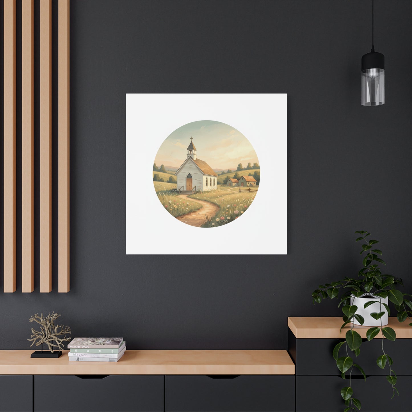 Country Church Matte Canvas, Stretched, 1.25"