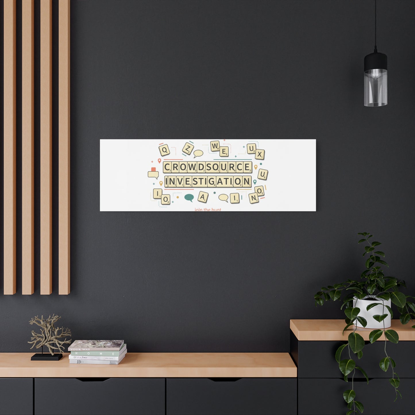 Crowdsource Investigation Canvas | Pixel Art, Gaming UI Wall Art