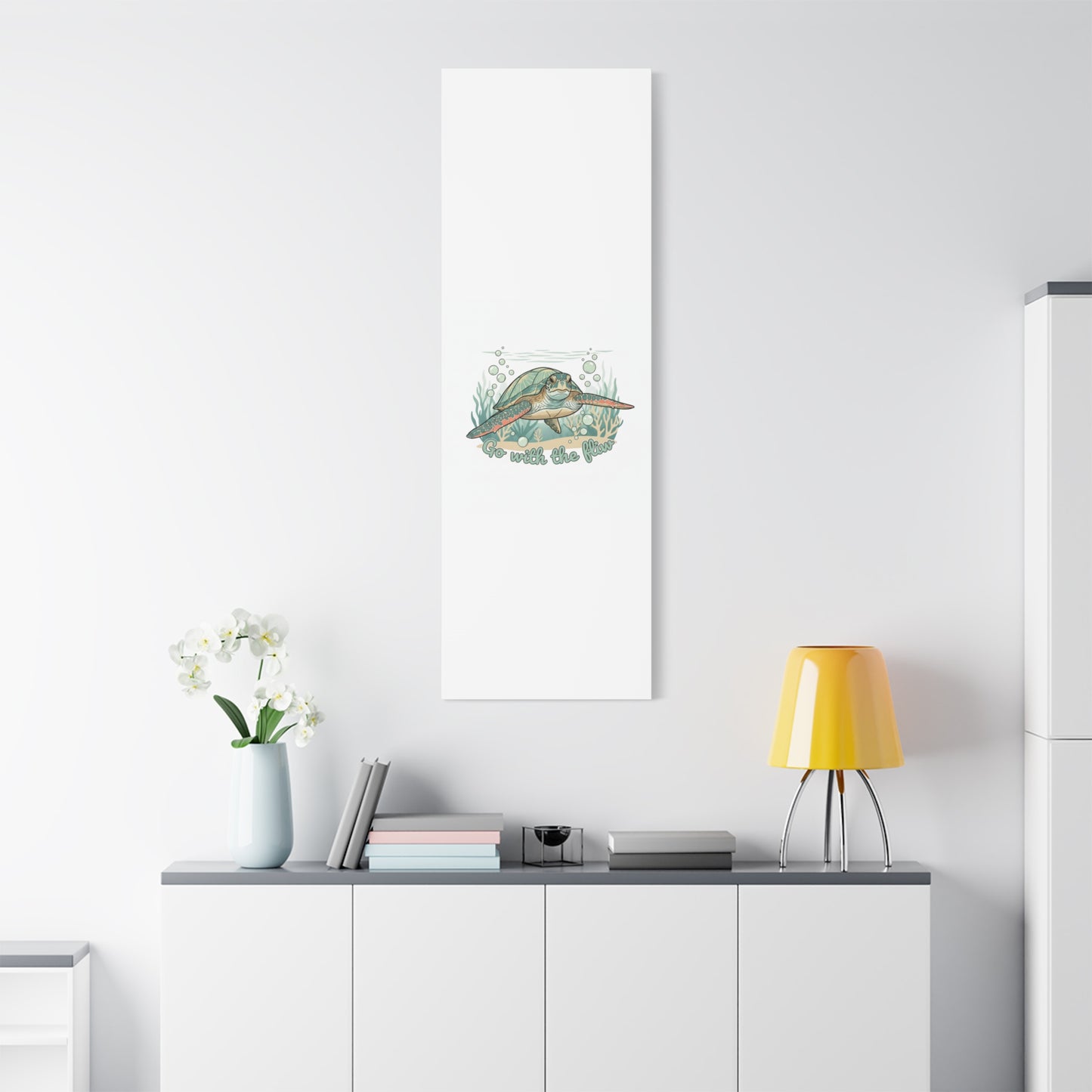 Go with the Flow Turtle Canvas