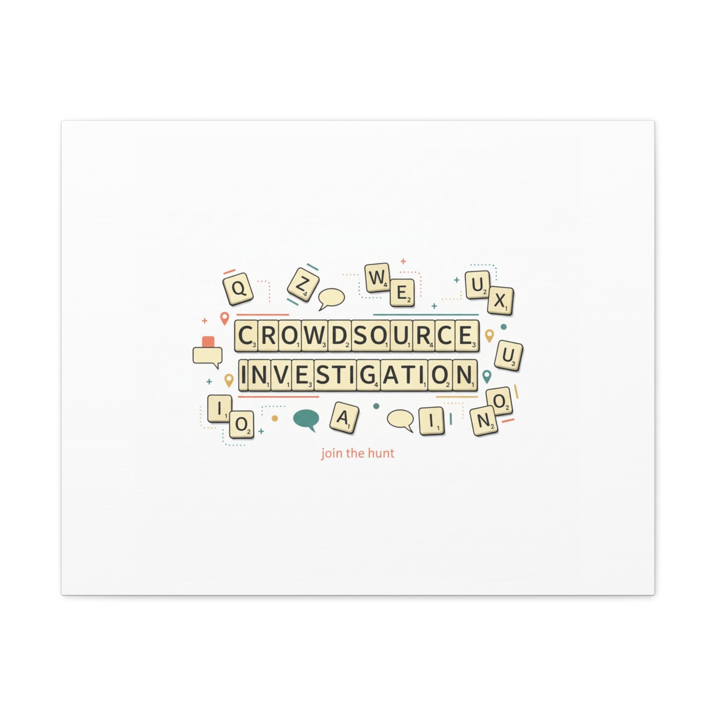 Crowdsource Investigation Canvas | Pixel Art, Gaming UI Wall Art
